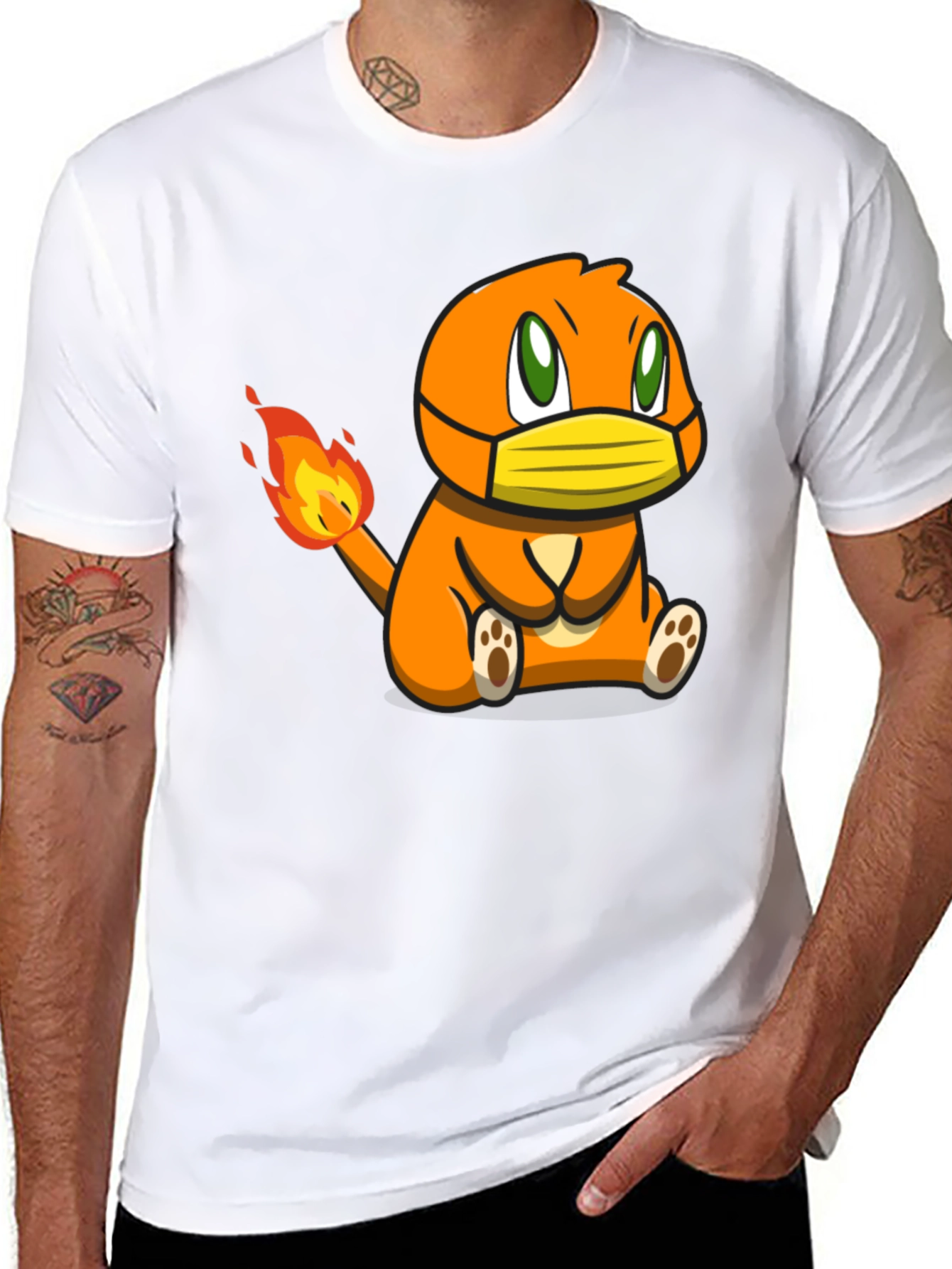 Charmander Mask Graphic Tee - Unisex