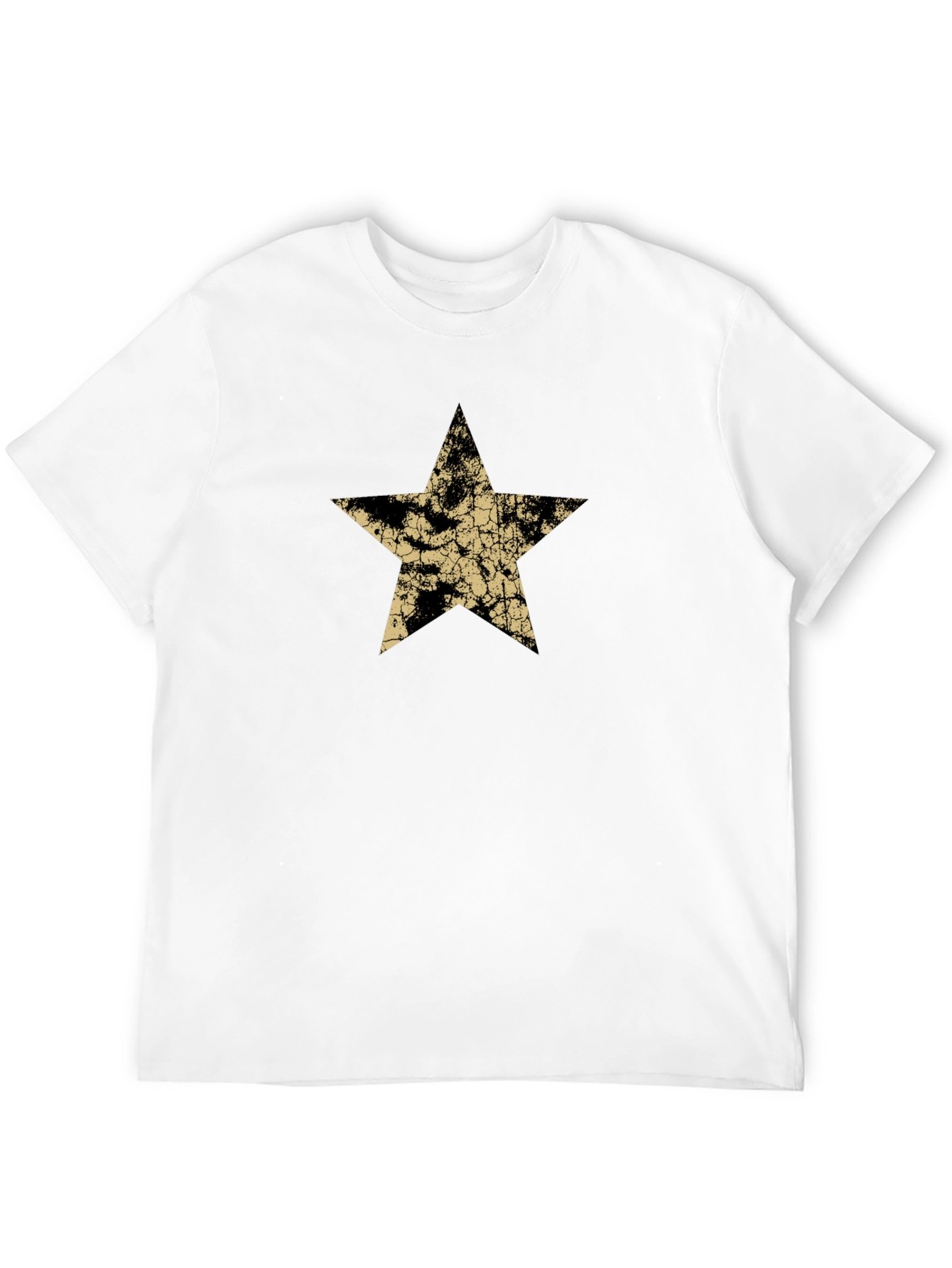 Distressed Star Graphic Black Tee