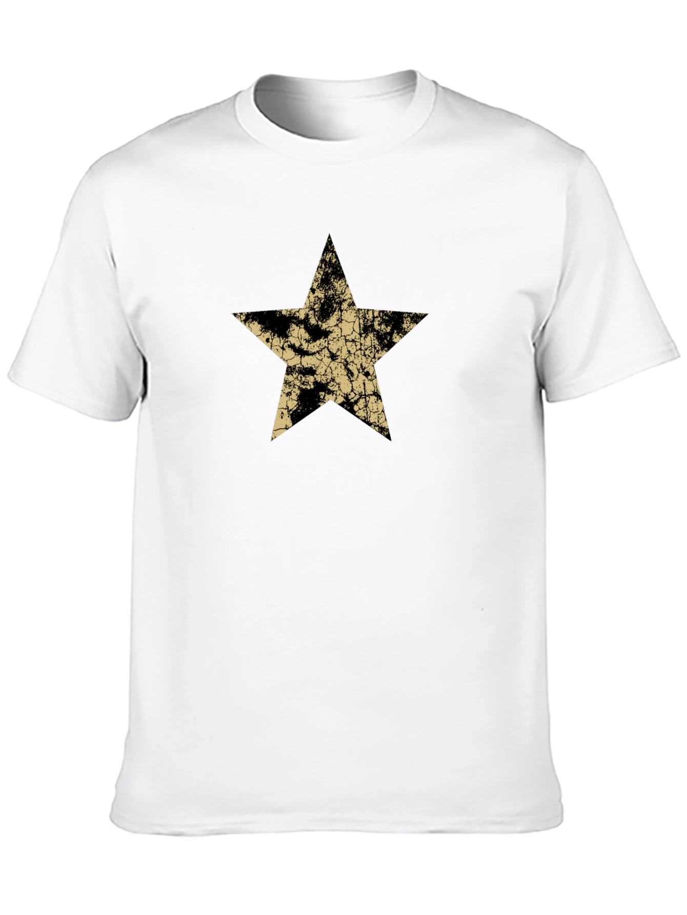Distressed Star Graphic Black Tee