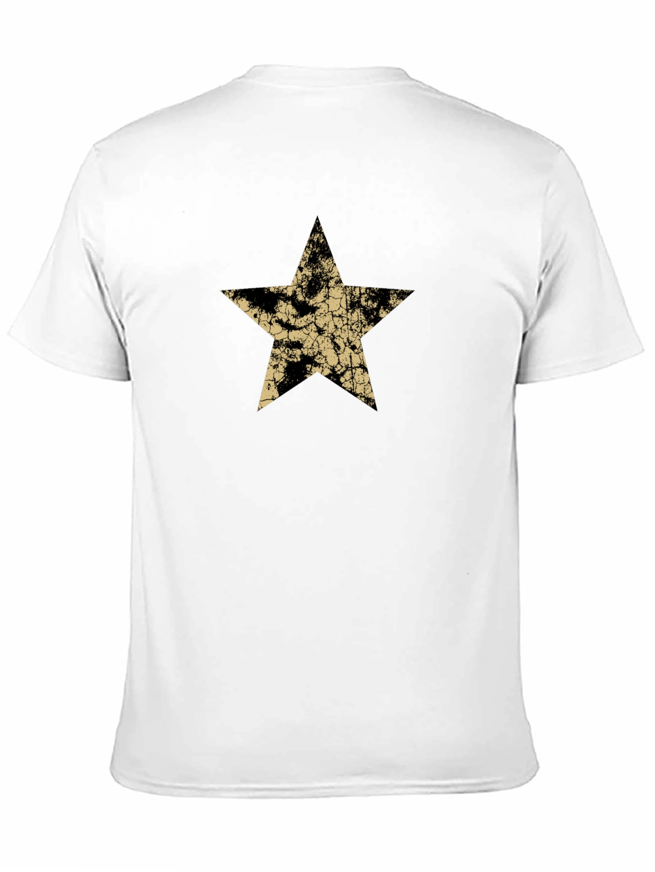 Distressed Star Graphic Black Tee