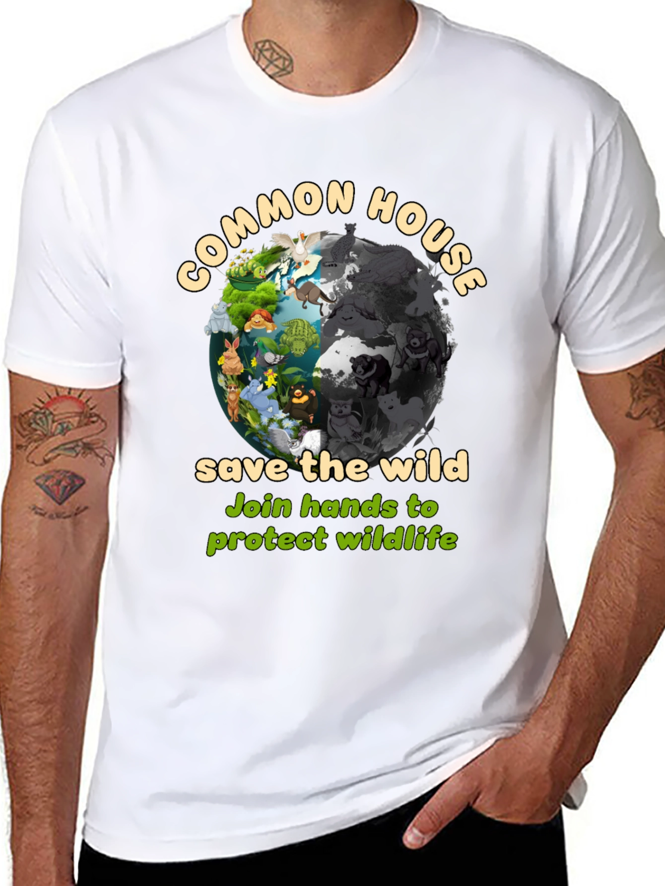 Common House Save The Wild Graphic T-Shirt