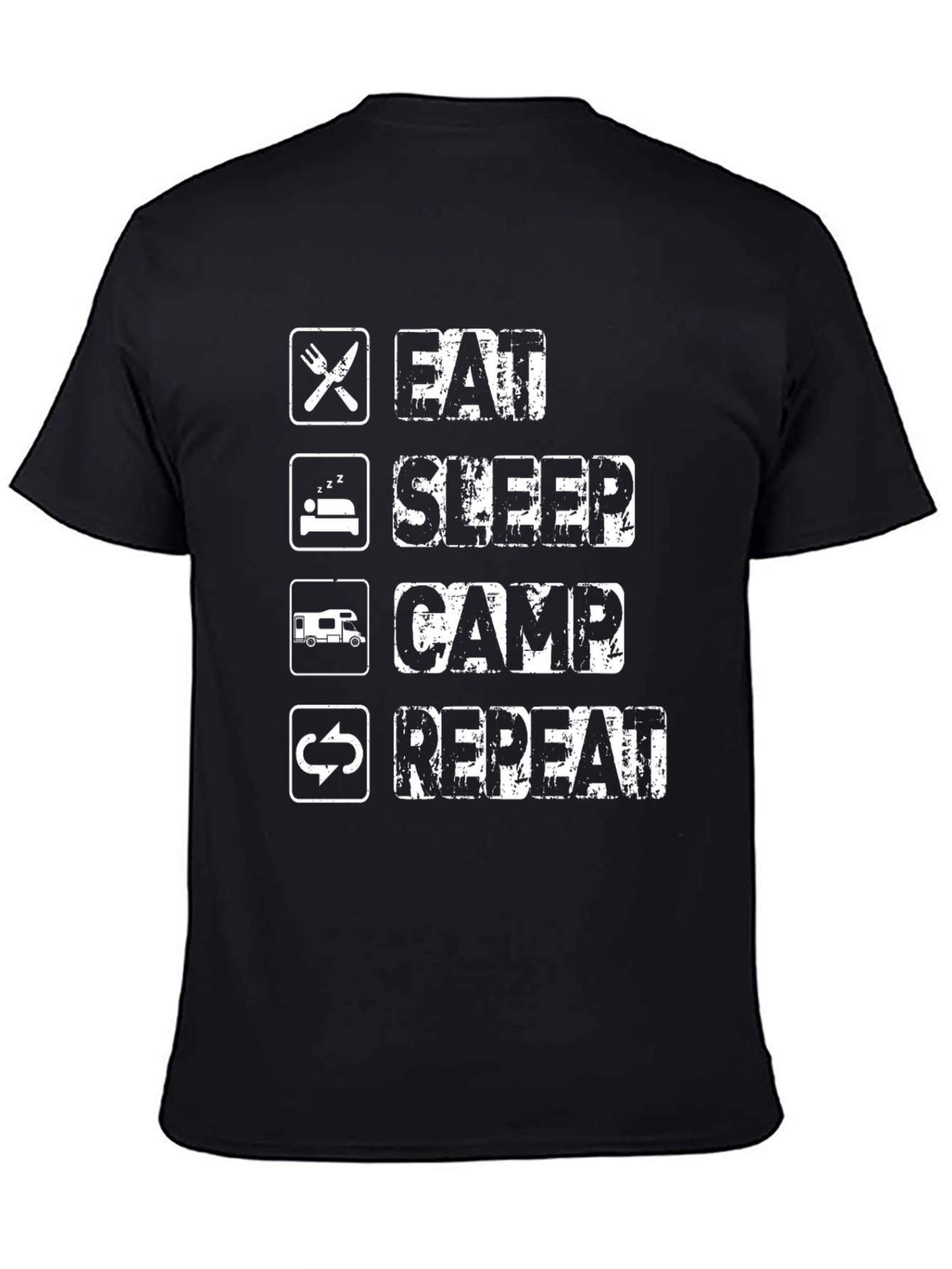 Eat Sleep Camp Repeat Graphic Tee