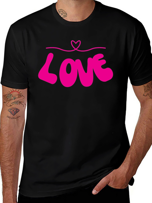Love Heart Graphic Tee - Black Unisex T-Shirt