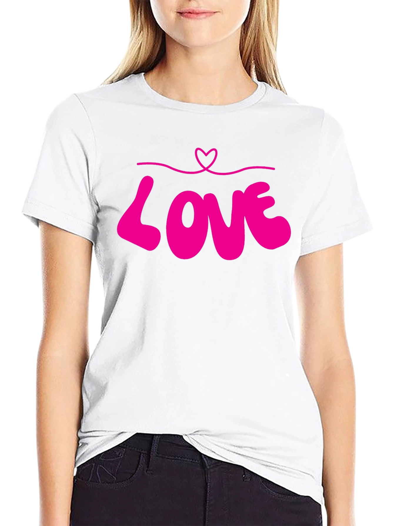 Love Heart Graphic Tee - Black Unisex T-Shirt