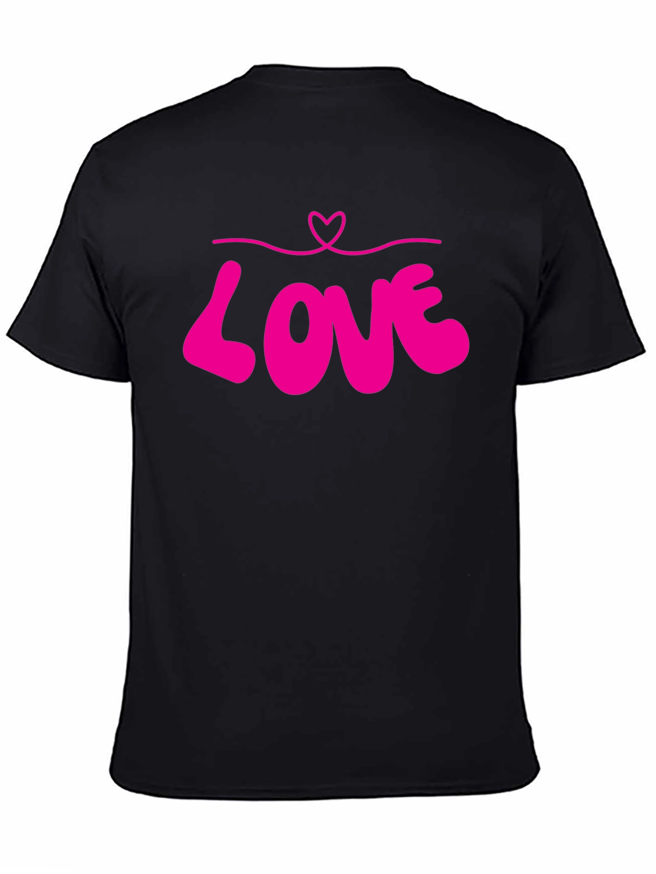 Love Heart Graphic Tee - Black Unisex T-Shirt