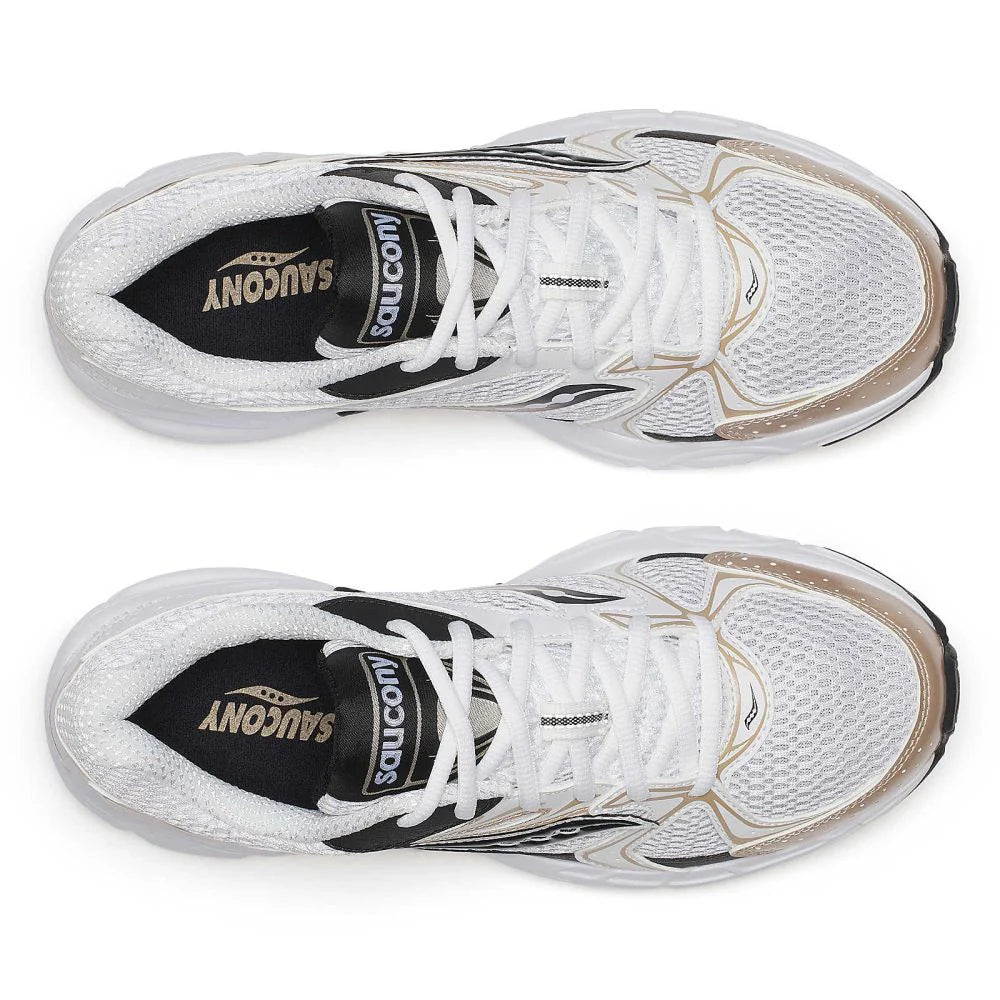 Saucony Women's Ride Millennium in White/Gold/Black