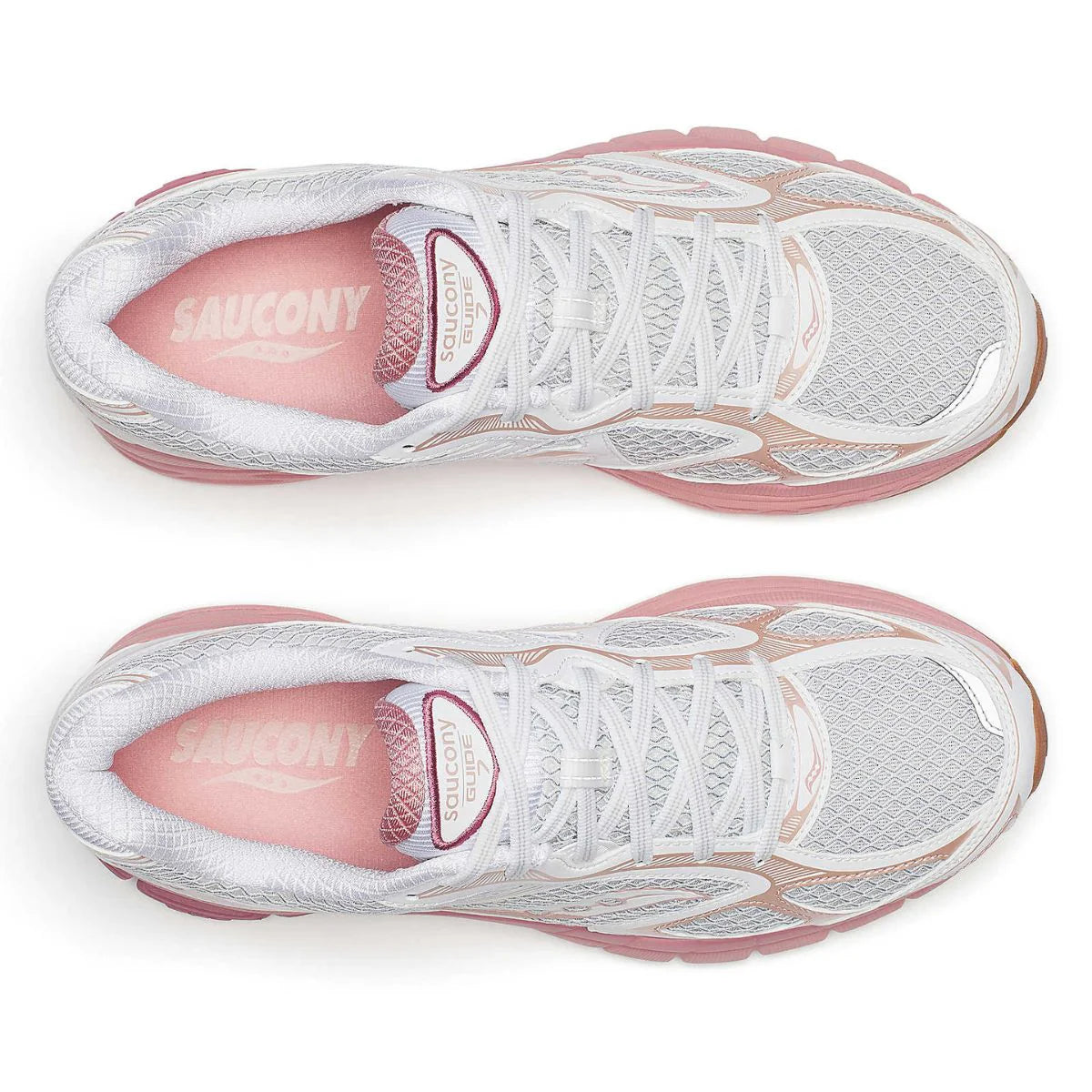 Saucony Women's ProGrid Guide 7 in White/Peach
