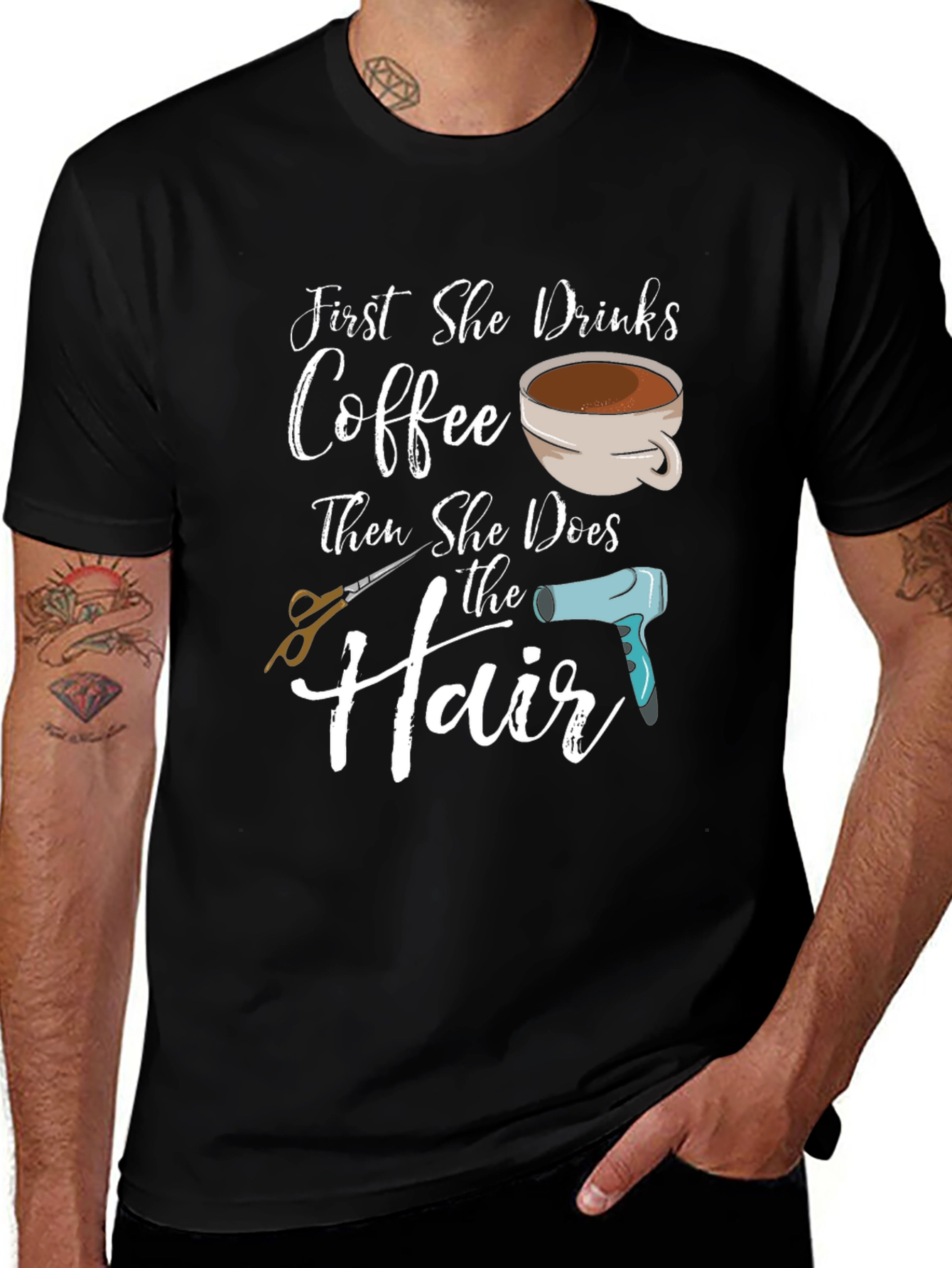 Coffee & Hair T-Shirt - Stylist Gift