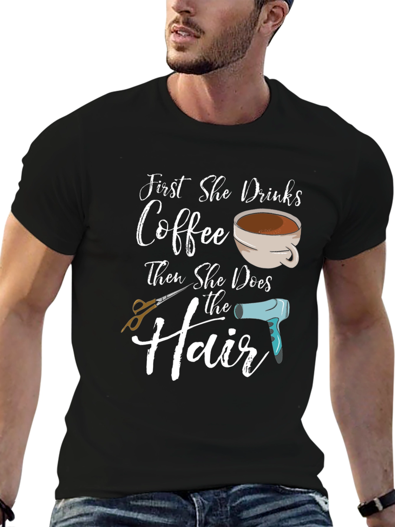 Coffee & Hair T-Shirt - Stylist Gift