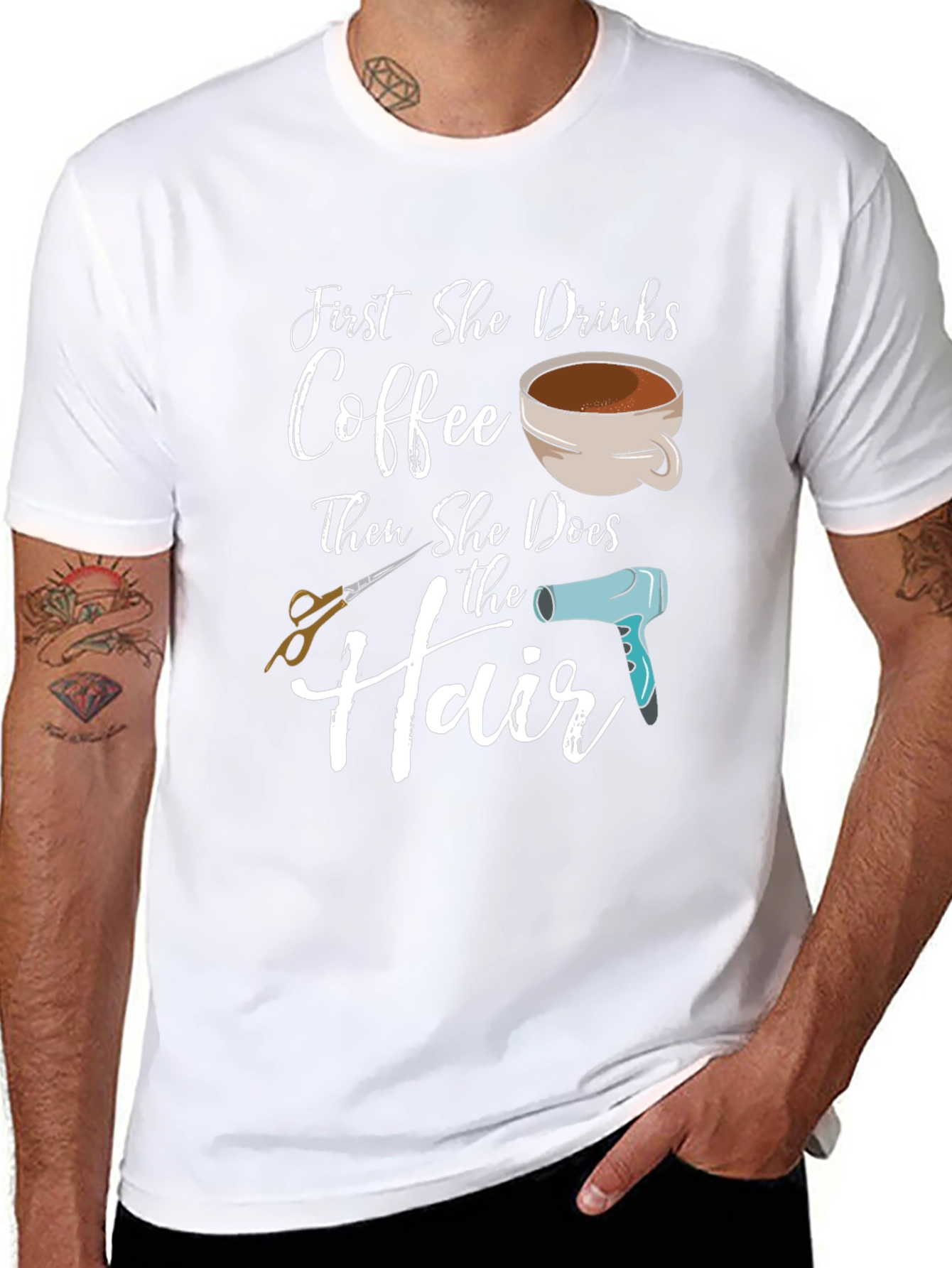 Coffee & Hair T-Shirt - Stylist Gift
