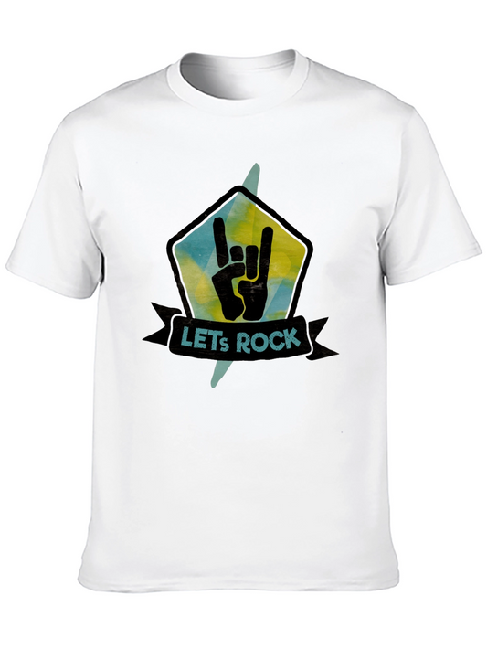 Lets Rock Graphic Tee - Cool Band T-Shirt