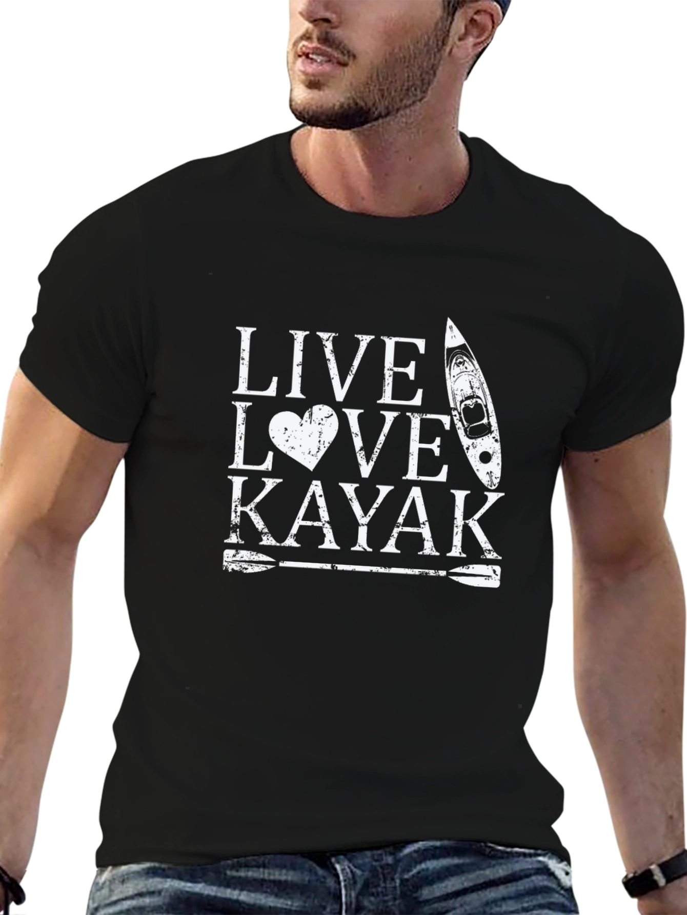 Live Love Kayak Graphic T-Shirt