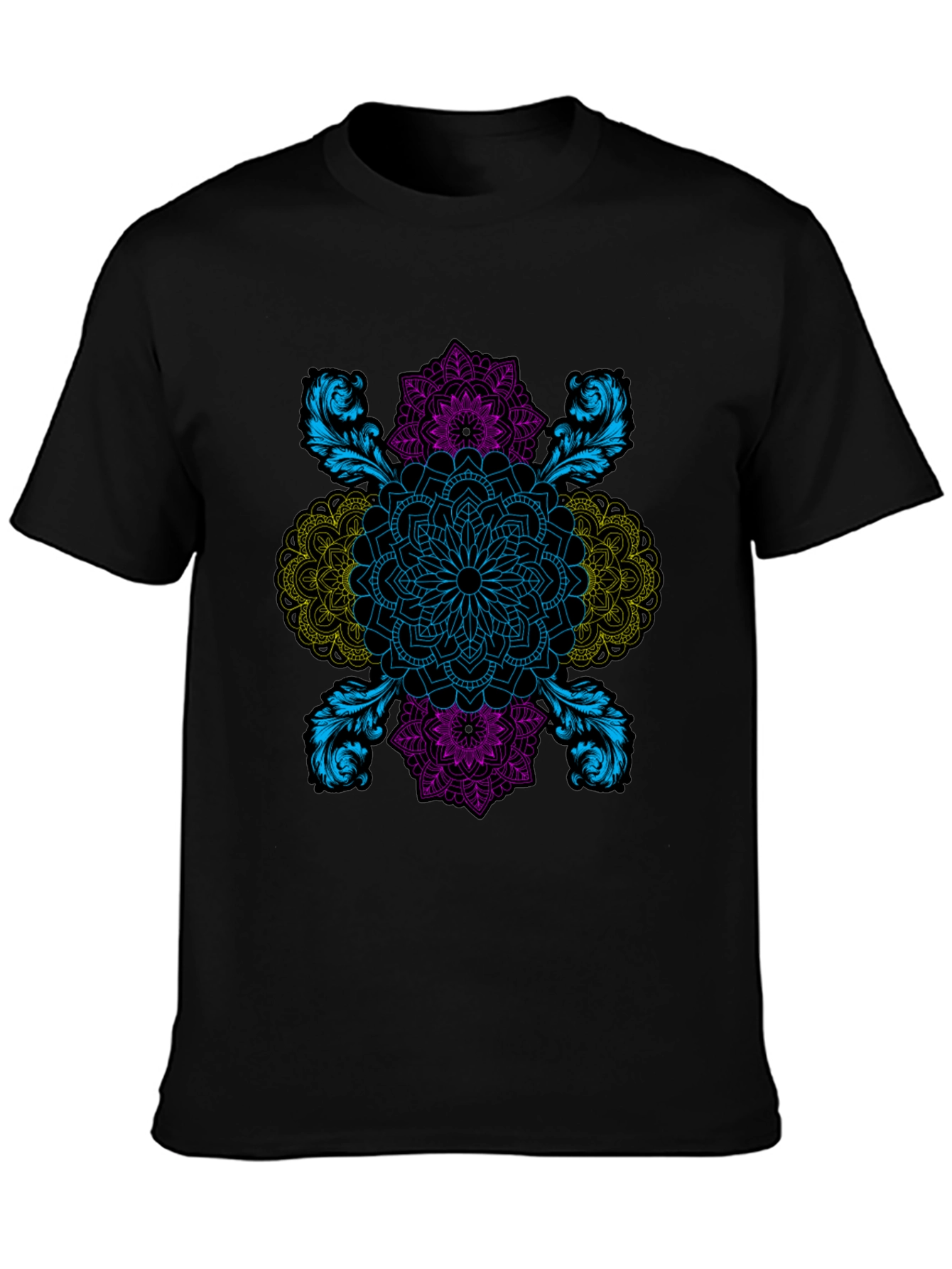 Intricate Mandala Graphic Black T-Shirt