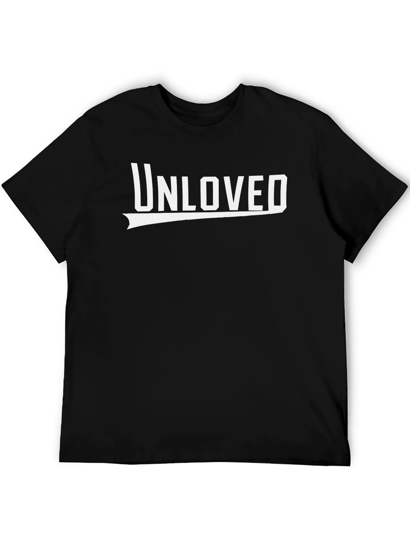 Unloved Graphic Print Black T-Shirt