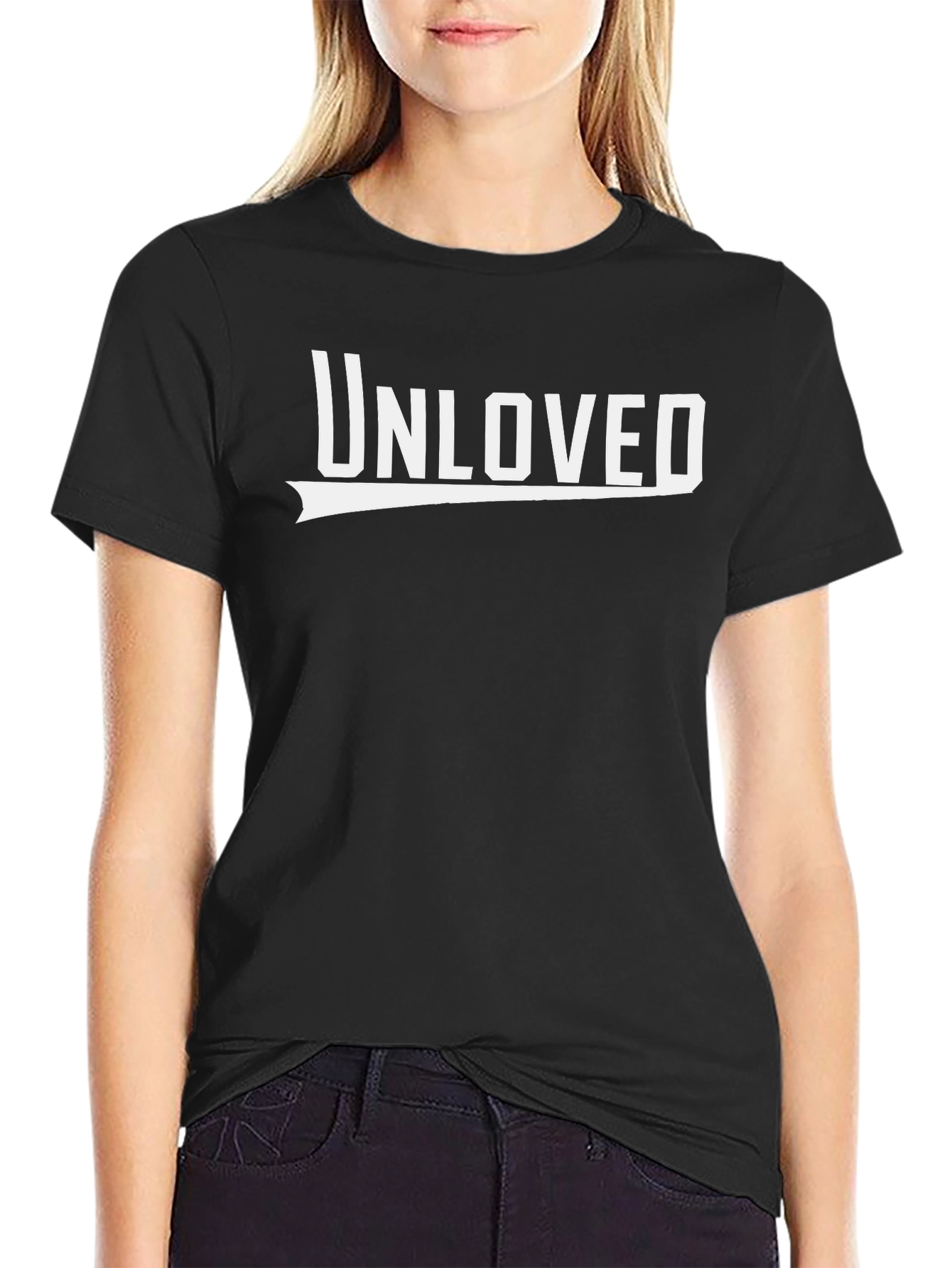 Unloved Graphic Print Black T-Shirt