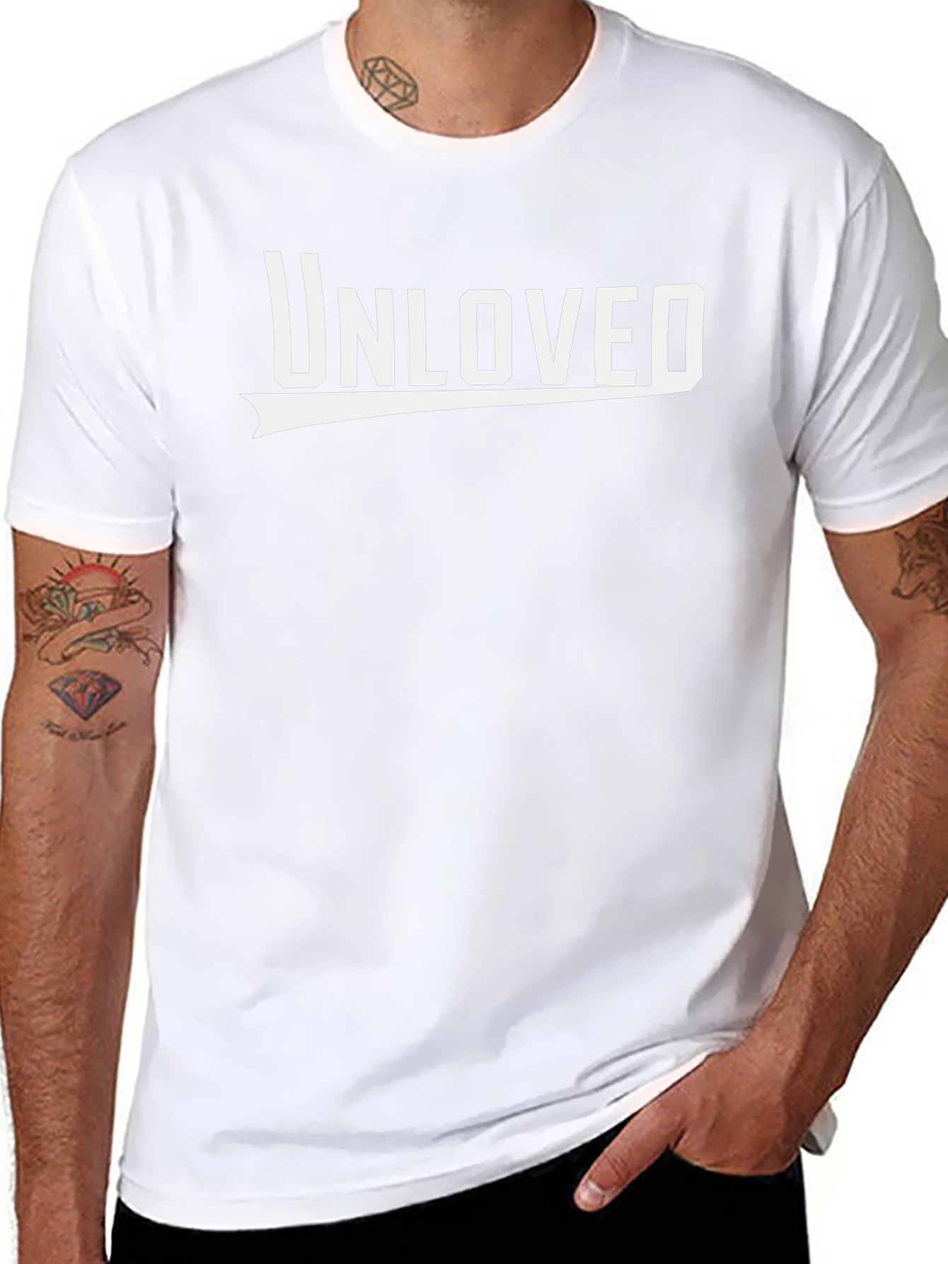 Unloved Graphic Print Black T-Shirt
