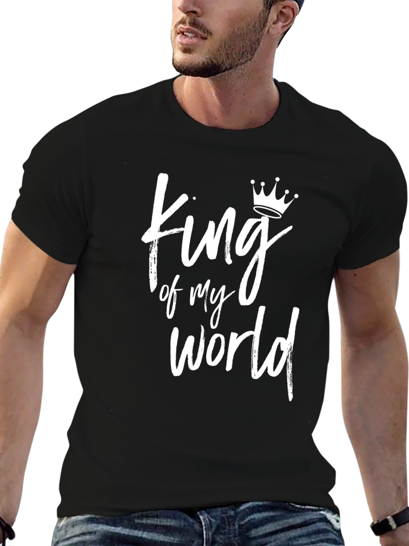King of My World Graphic Tee - Black