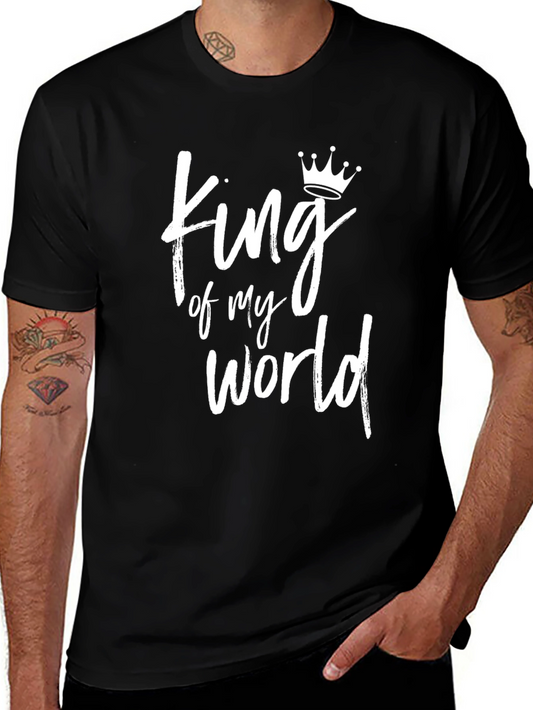 King of My World Graphic Tee - Black