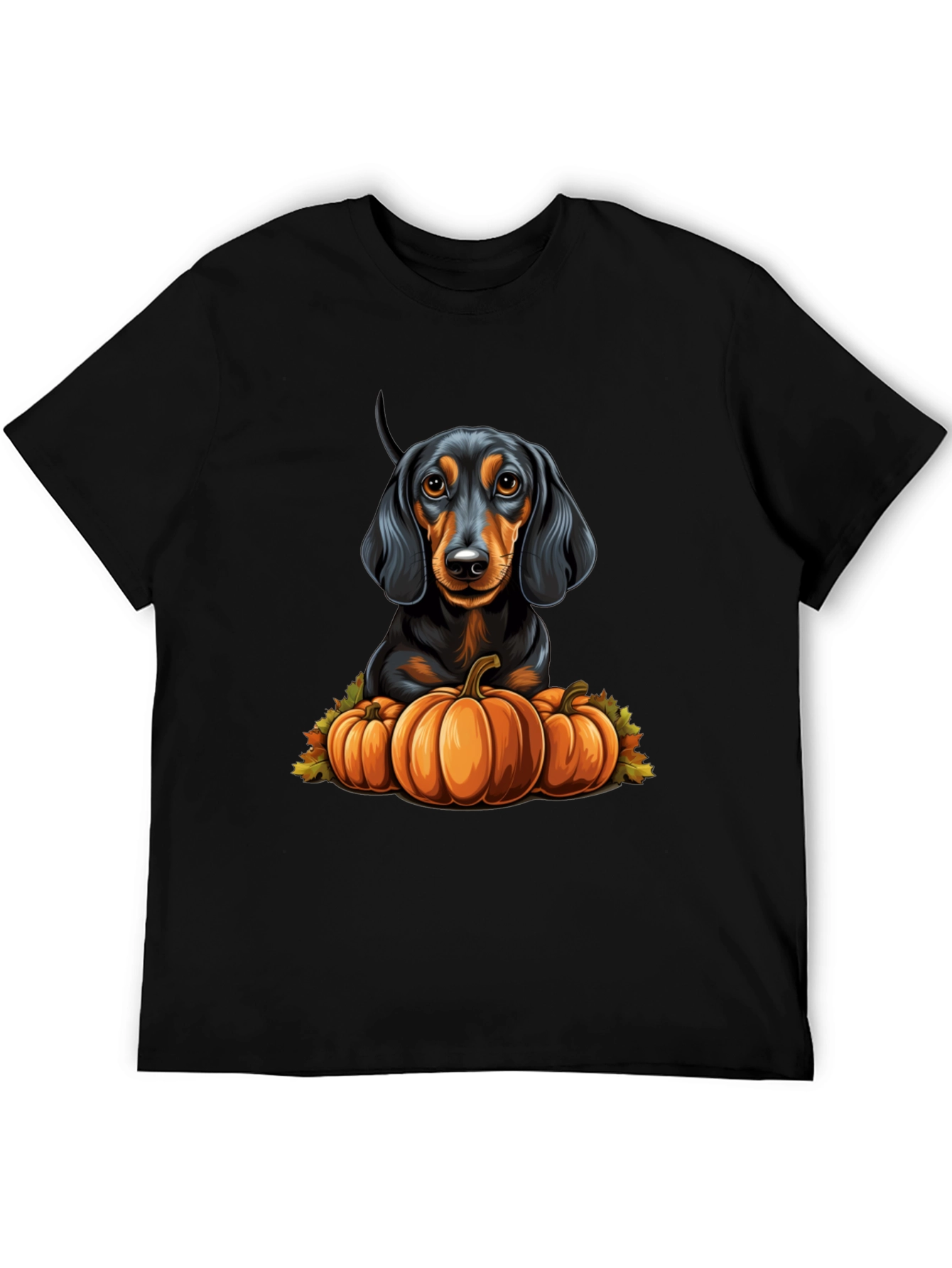 Dachshund Pumpkin T-Shirt - Autumn Dog Tee