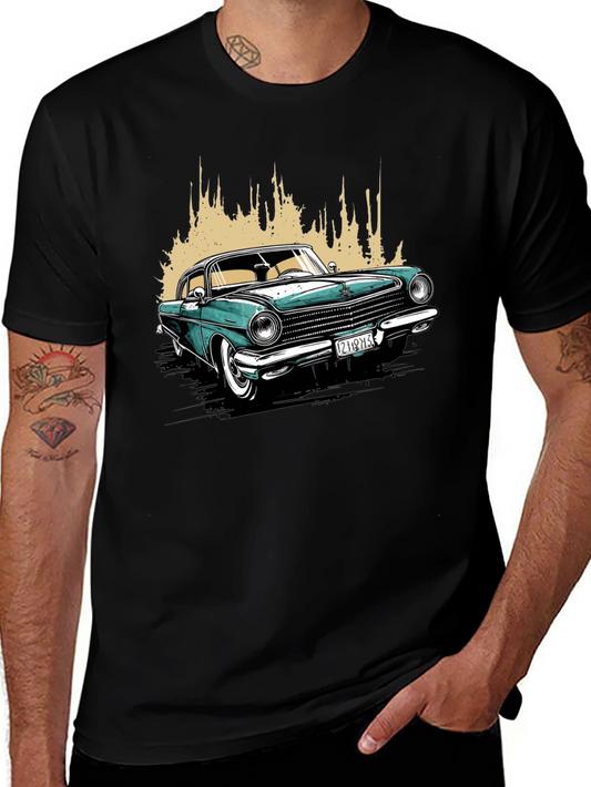 Classic Car Graphic T-Shirt - Black