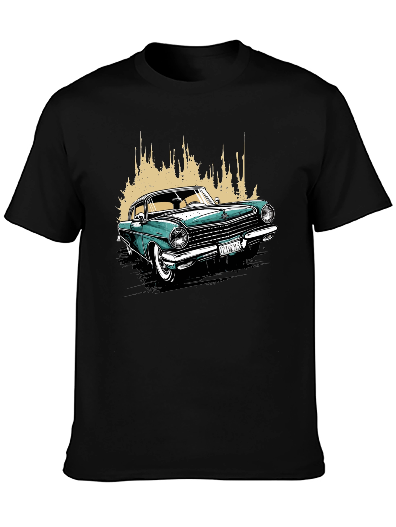 Classic Car Graphic T-Shirt - Black