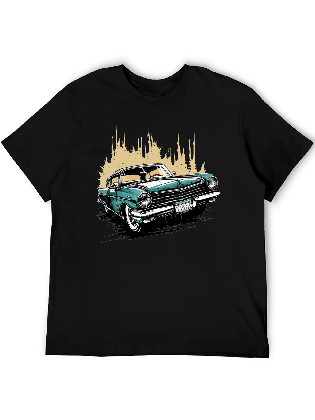 Classic Car Graphic T-Shirt - Black