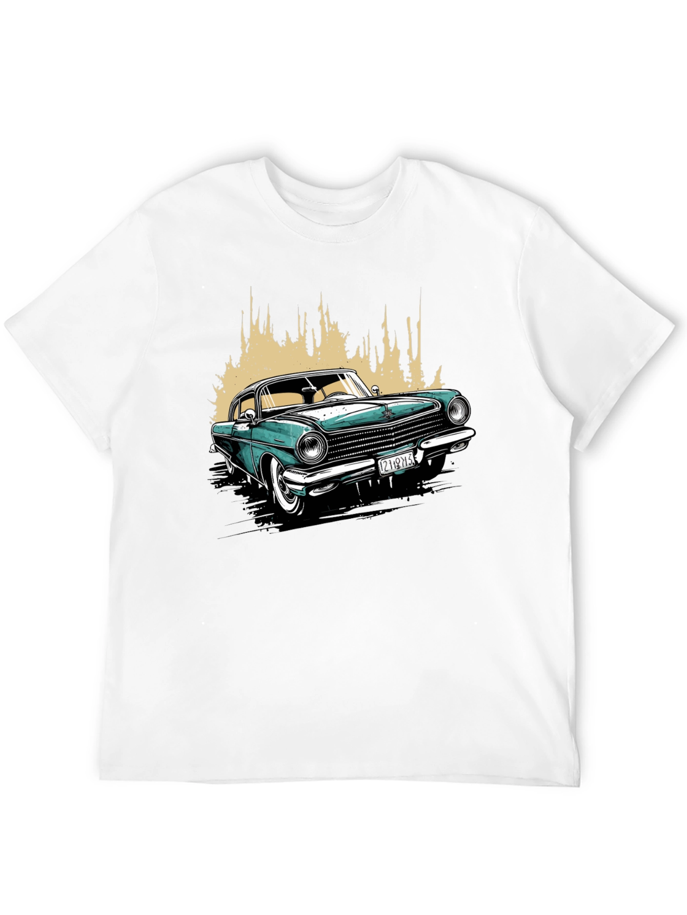 Classic Car Graphic T-Shirt - Black