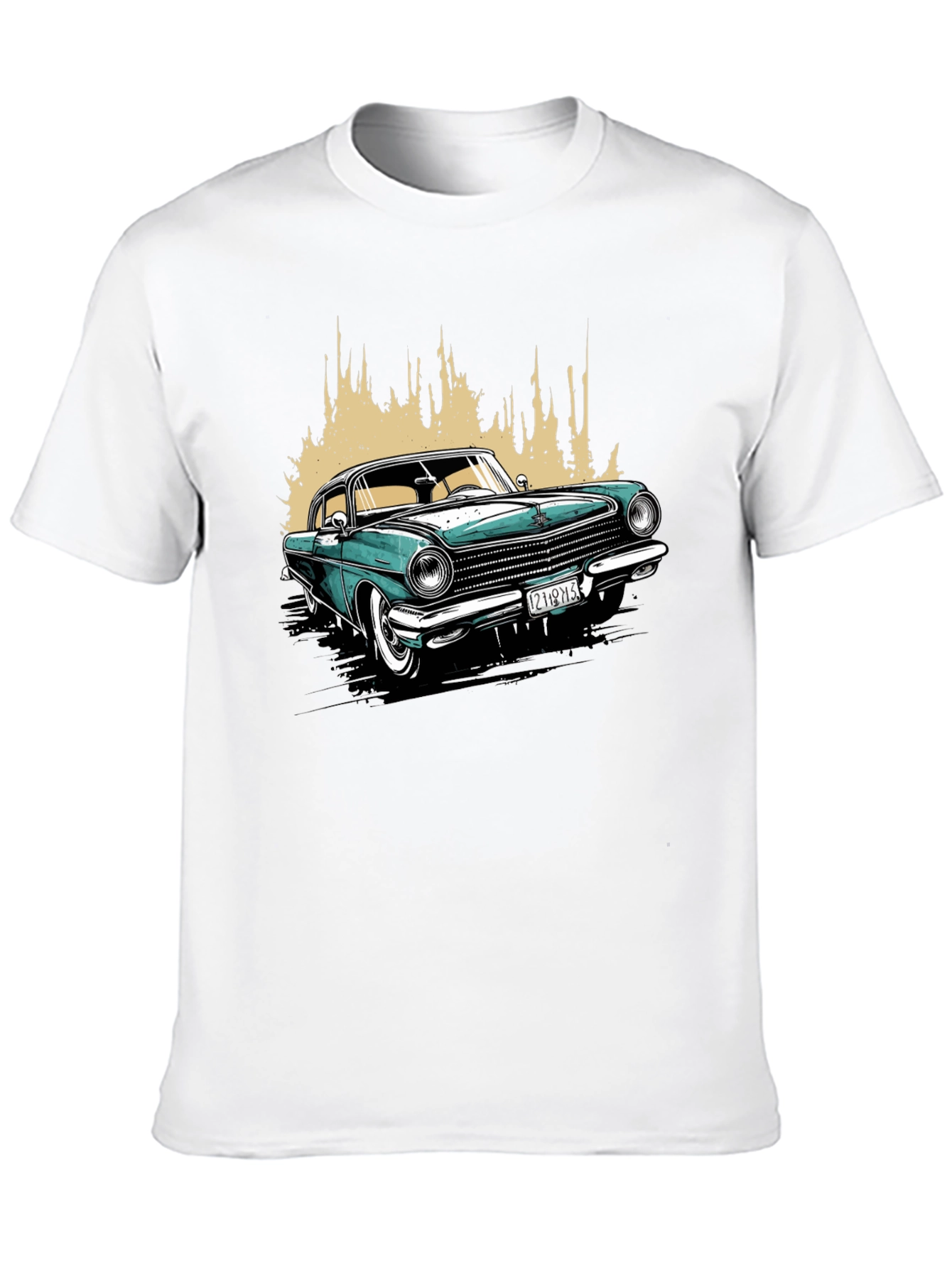 Classic Car Graphic T-Shirt - Black