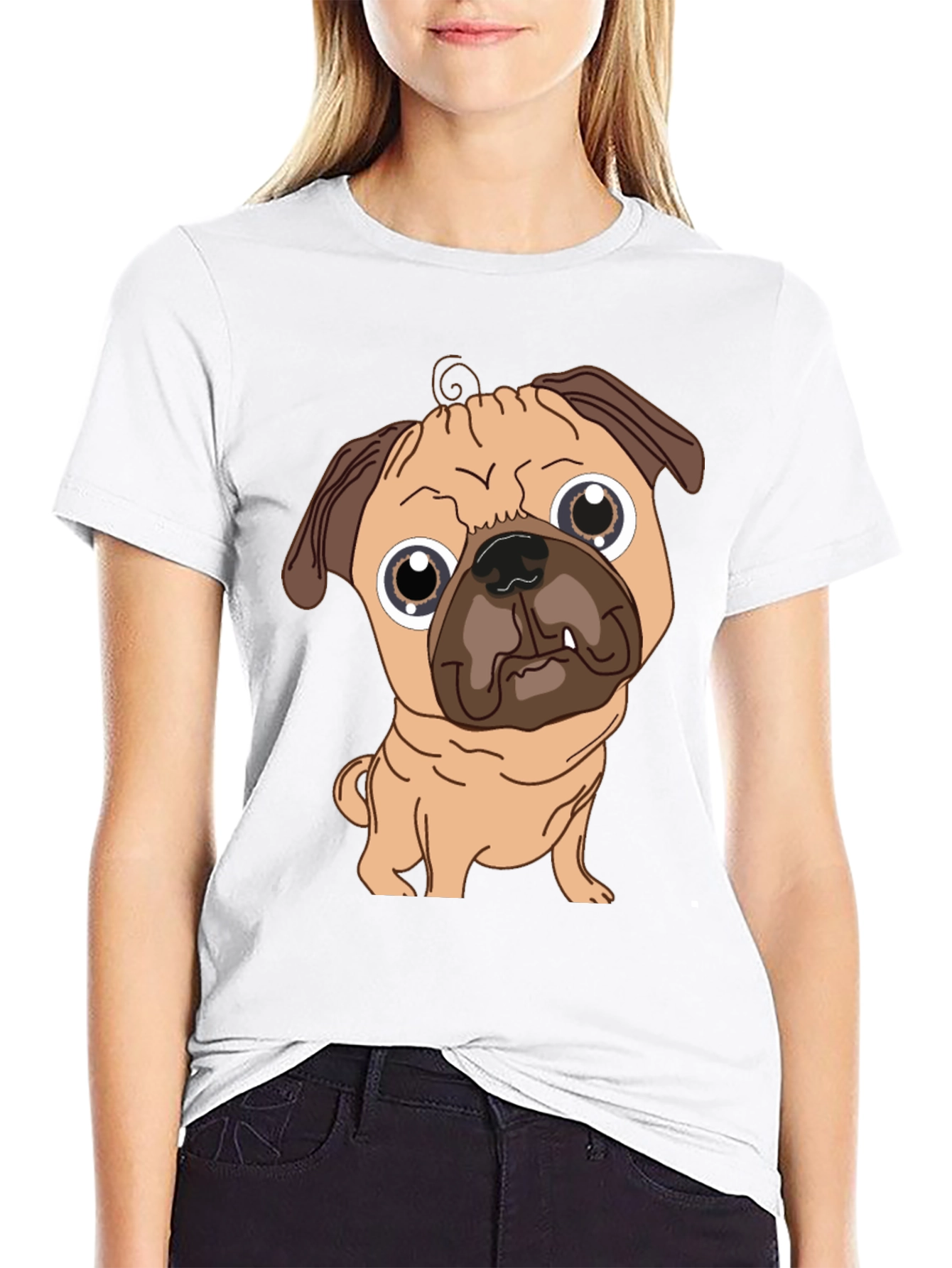 Pug Graphic Tee - Cute Dog T-Shirt