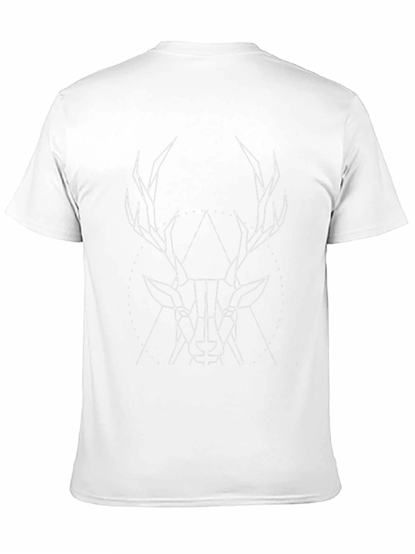Geometric Deer Head T-Shirt - Modern Style