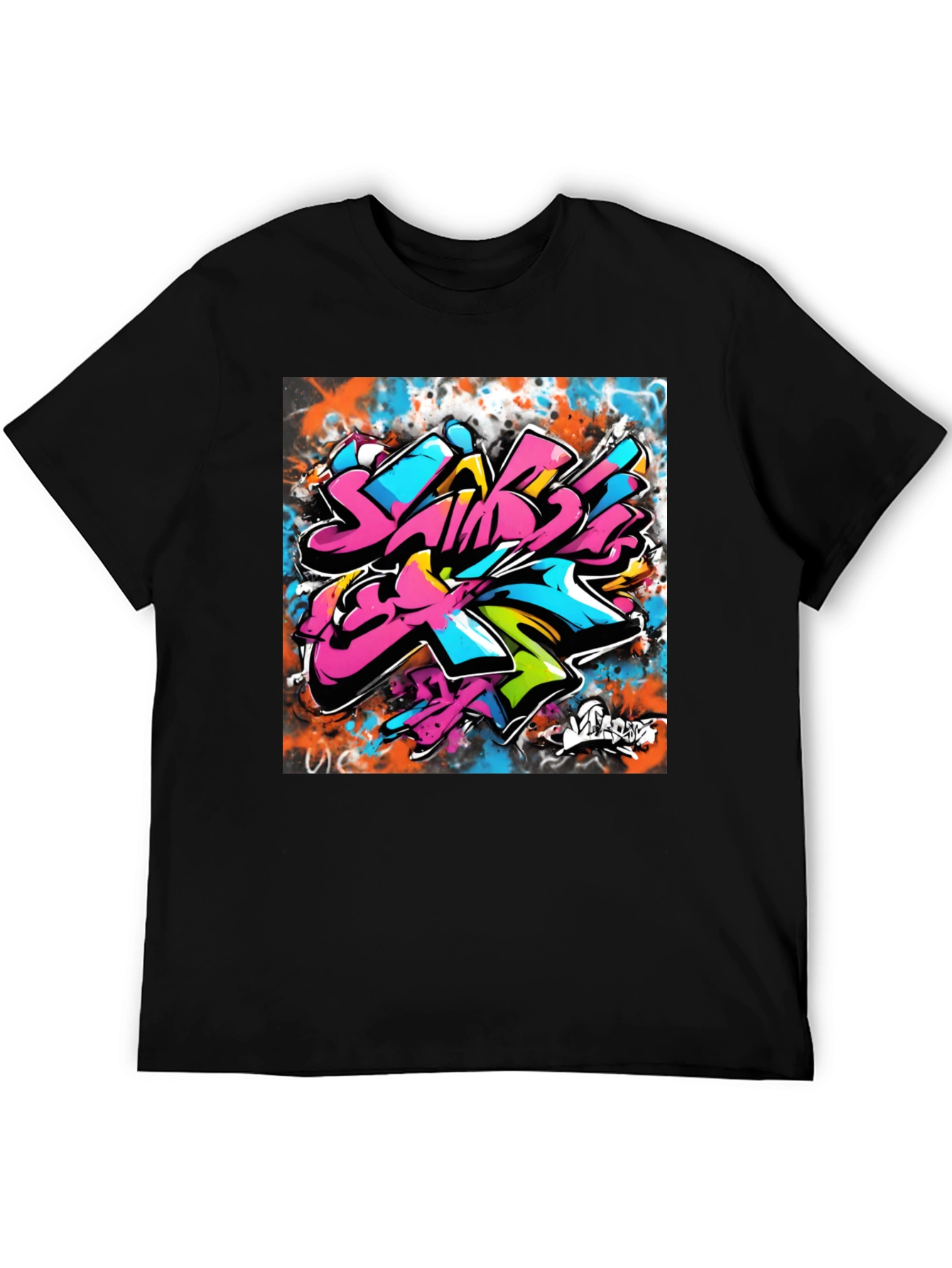 Graffiti Art Black T-Shirt