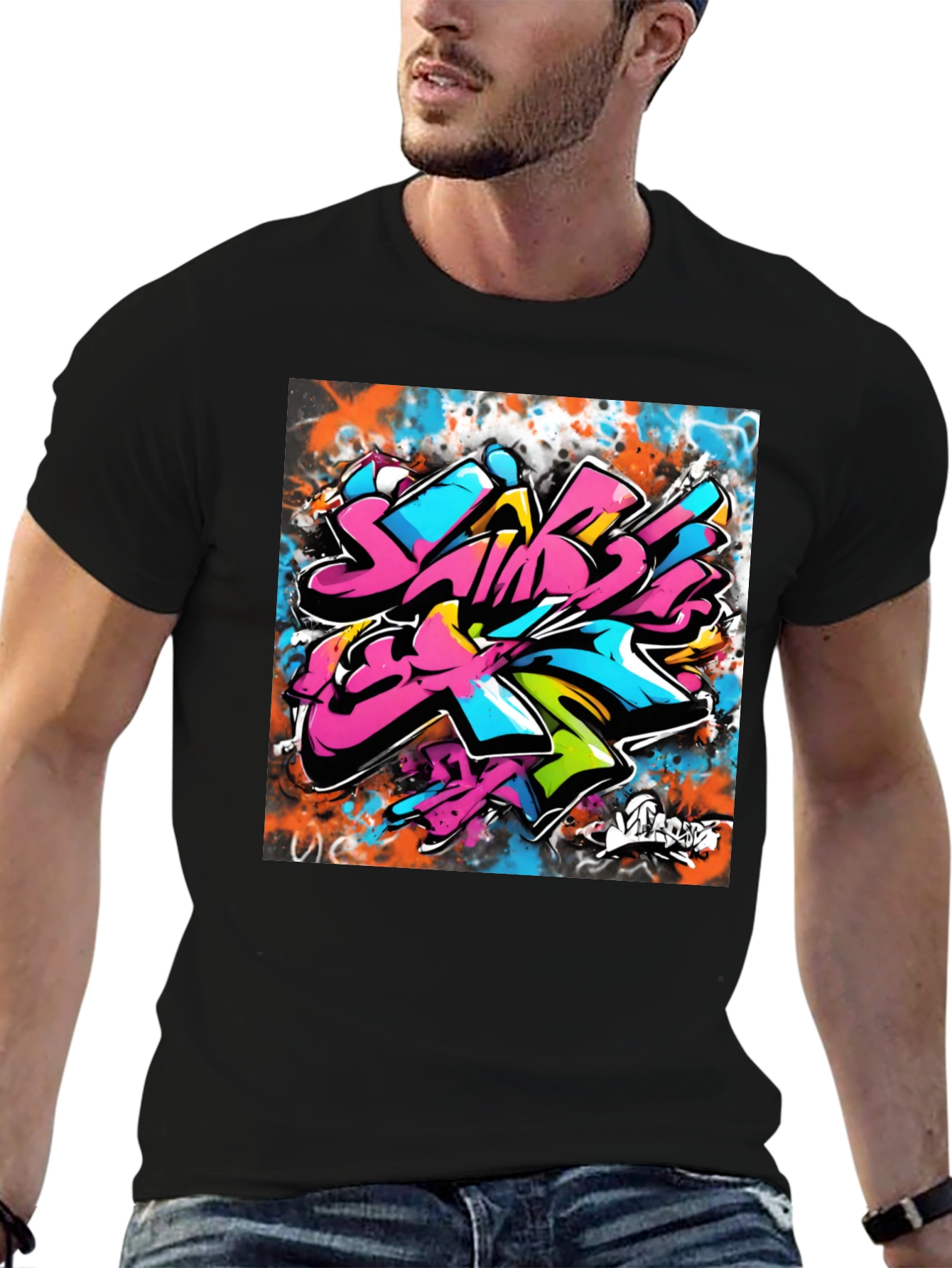 Graffiti Art Black T-Shirt