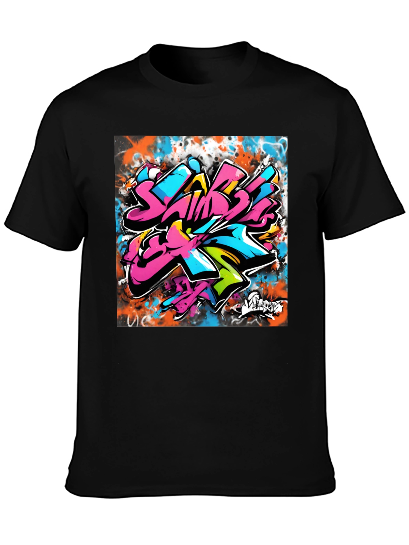 Graffiti Art Black T-Shirt