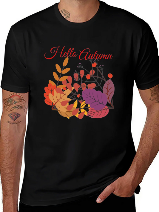 Hello Autumn Graphic Tee - Stylish Fall Season T-Shirt
