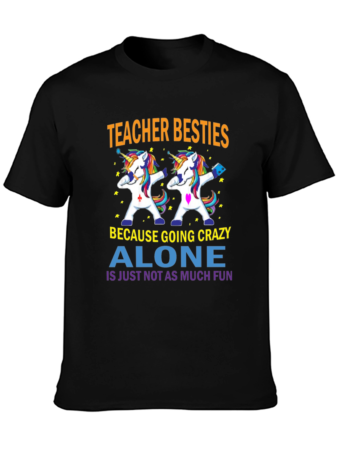 Teacher Besties Unicorn Dabbing T-Shirt