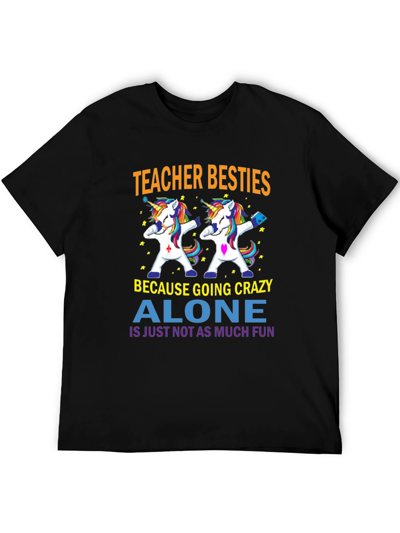 Teacher Besties Unicorn Dabbing T-Shirt