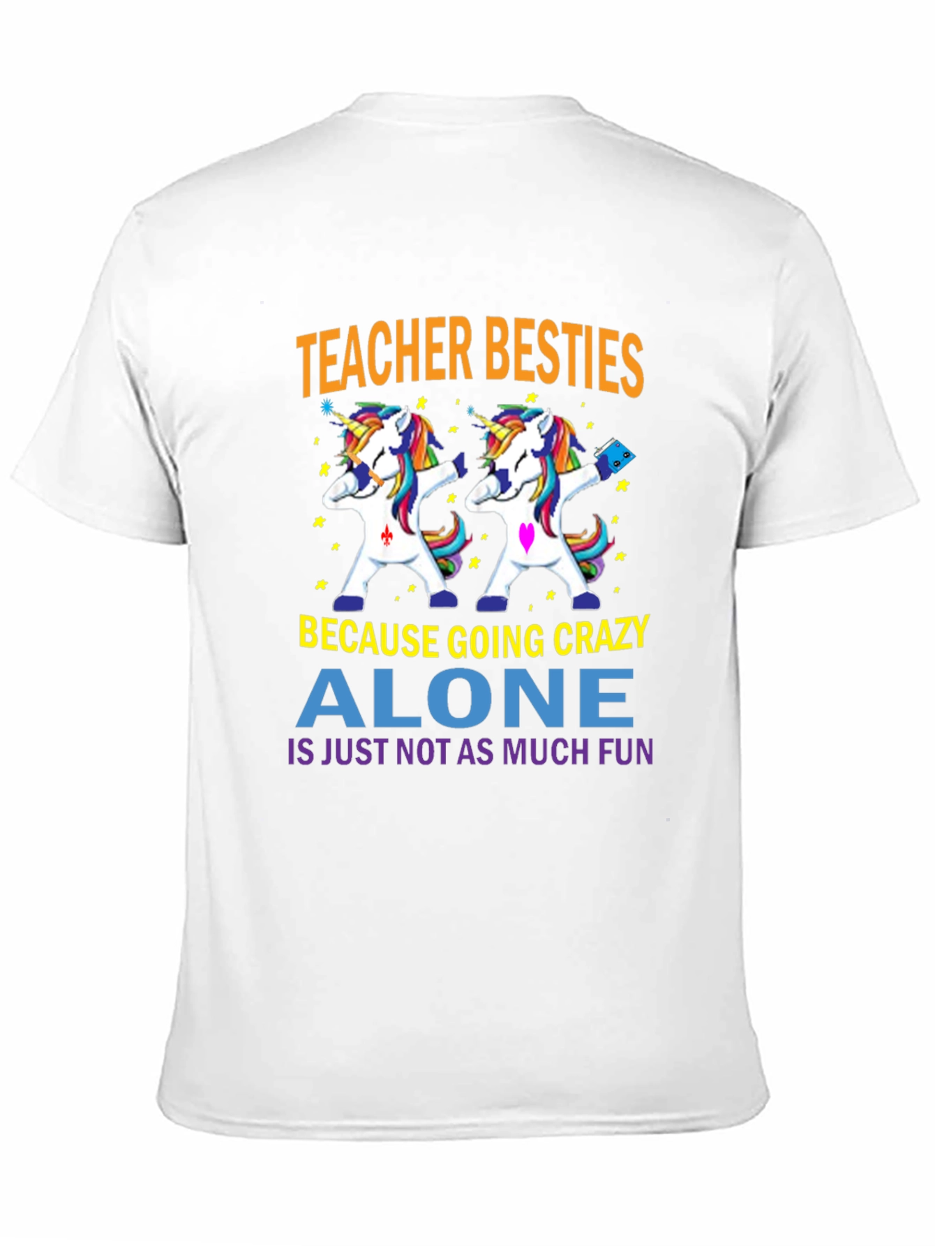Teacher Besties Unicorn Dabbing T-Shirt