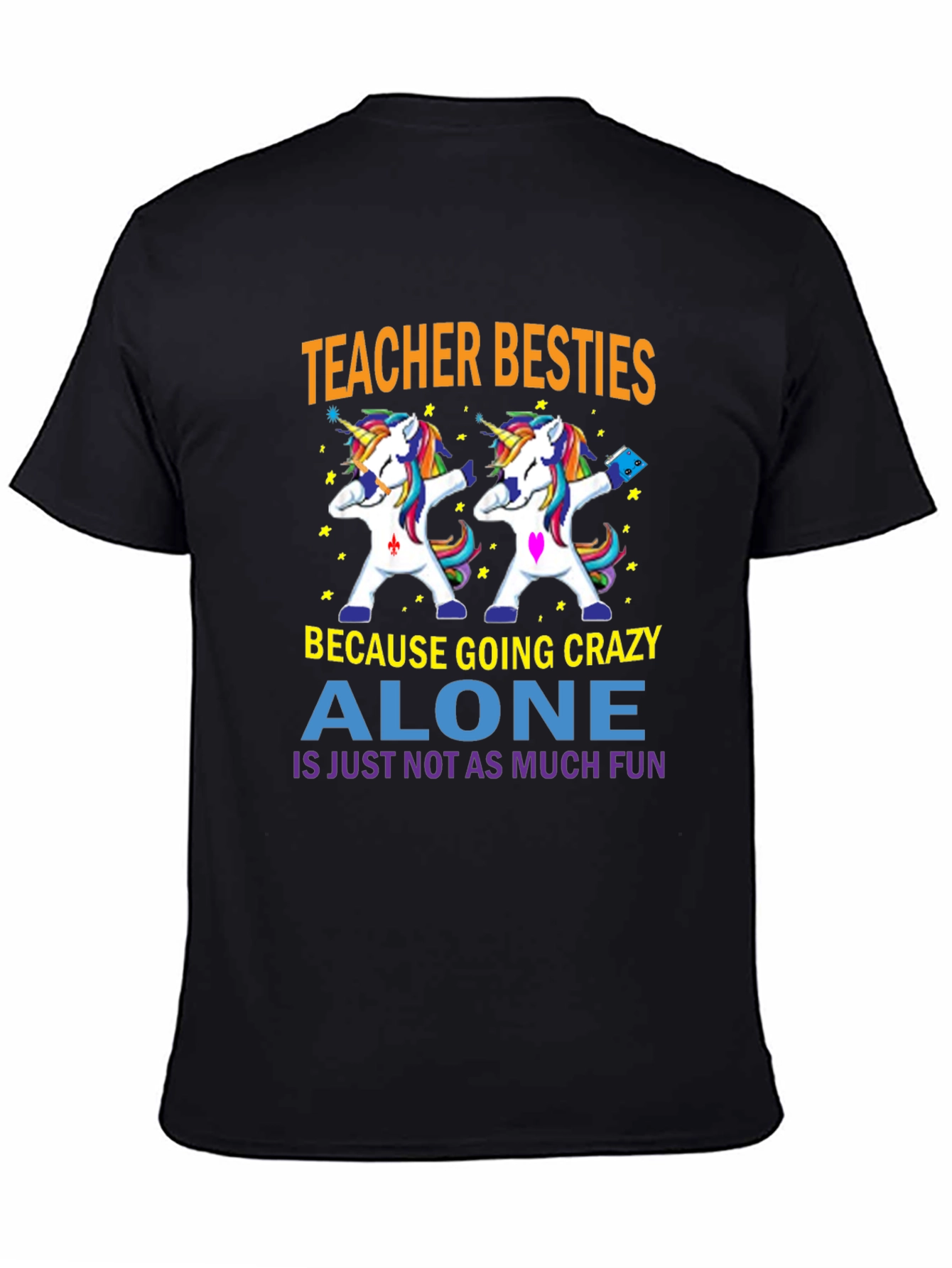 Teacher Besties Unicorn Dabbing T-Shirt