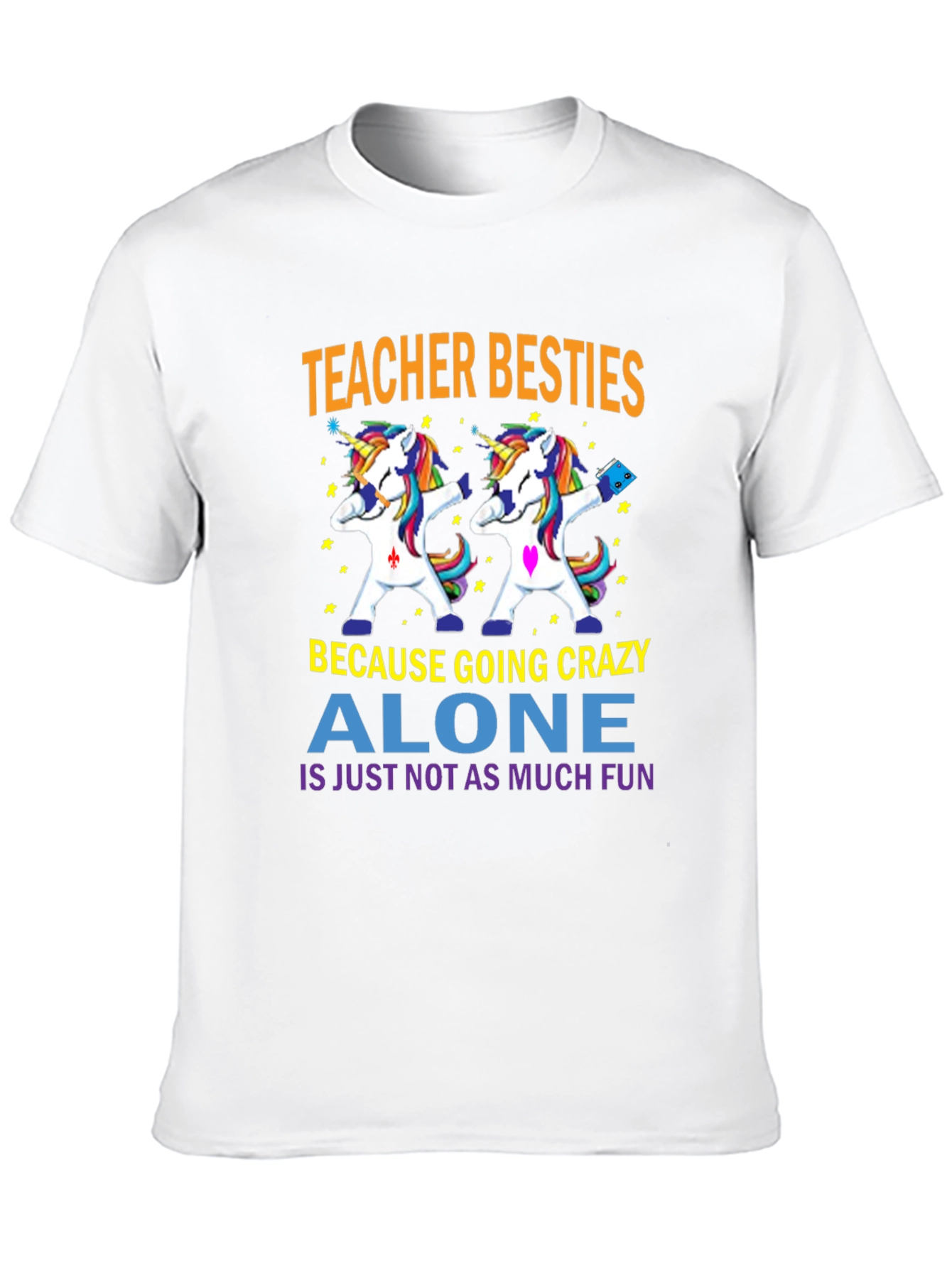 Teacher Besties Unicorn Dabbing T-Shirt