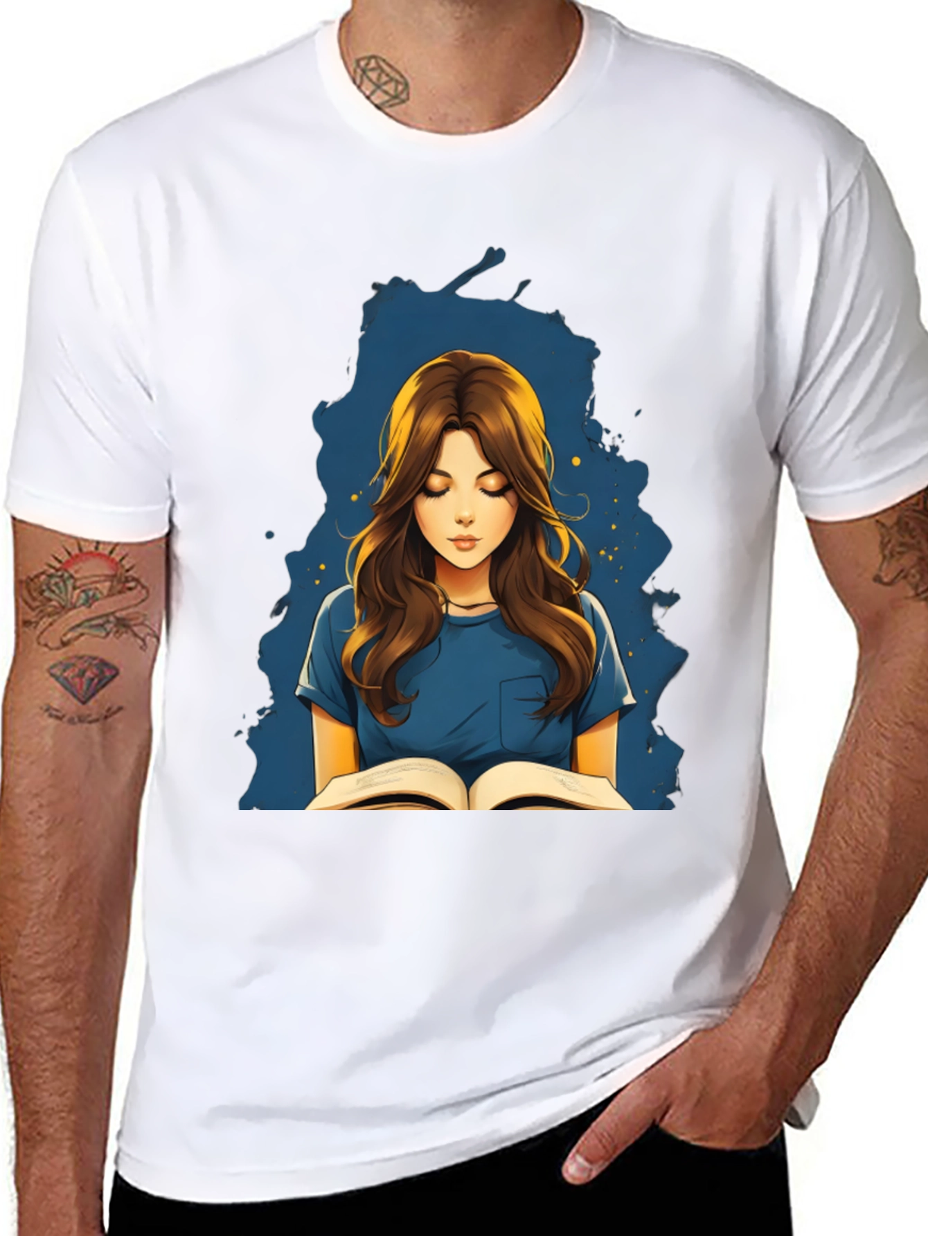 Reading Girl Graphic Tee - Stylish & Unique!