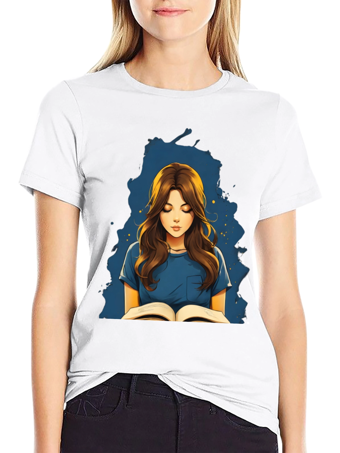 Reading Girl Graphic Tee - Stylish & Unique!