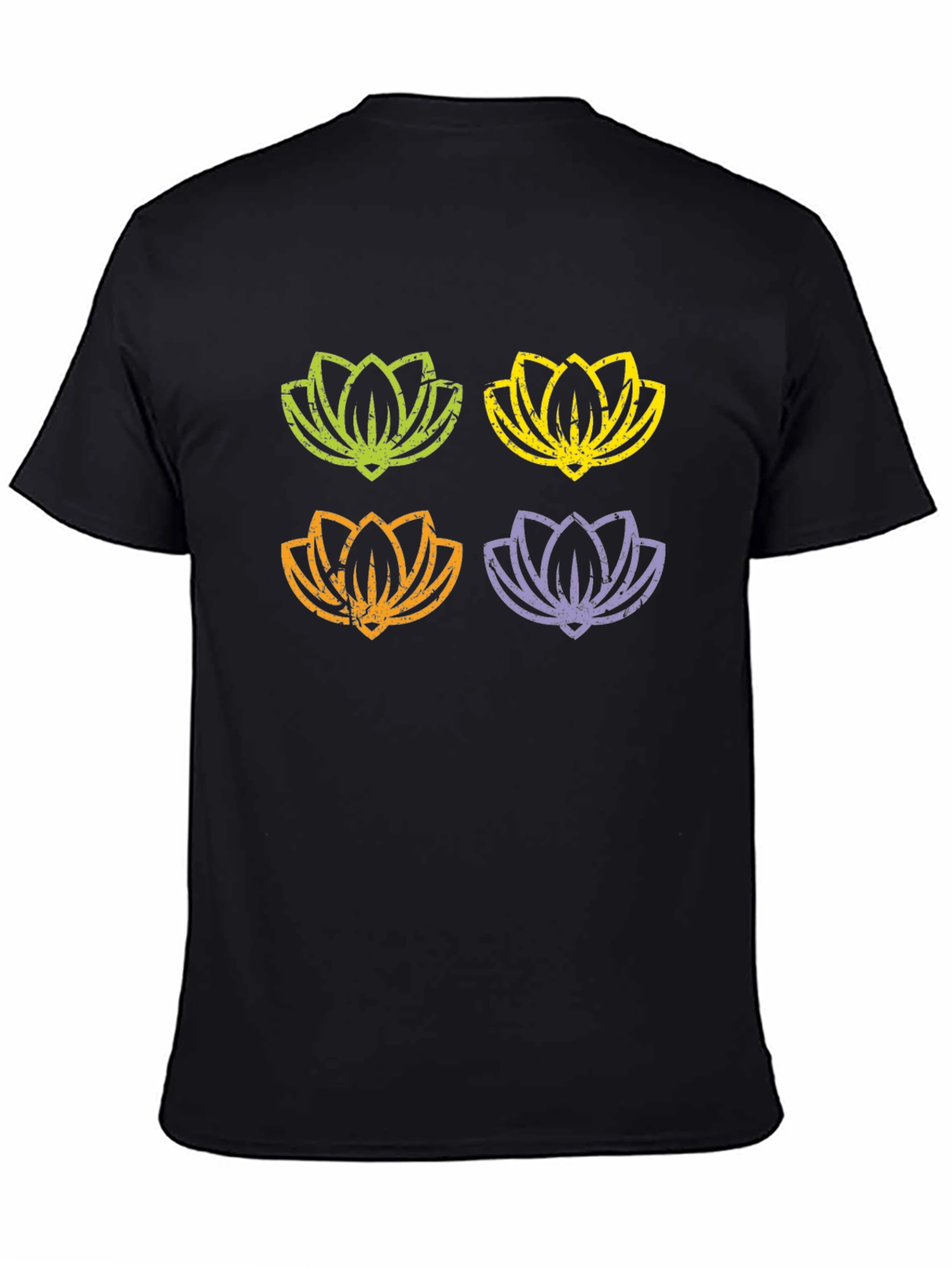 Lotus Flower T-Shirt - Black Graphic Tee