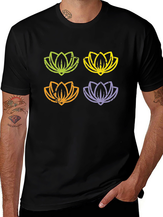 Lotus Flower T-Shirt - Black Graphic Tee