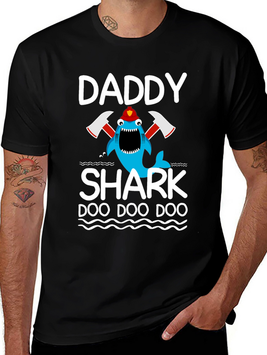 Daddy Shark Firefighter T-Shirt