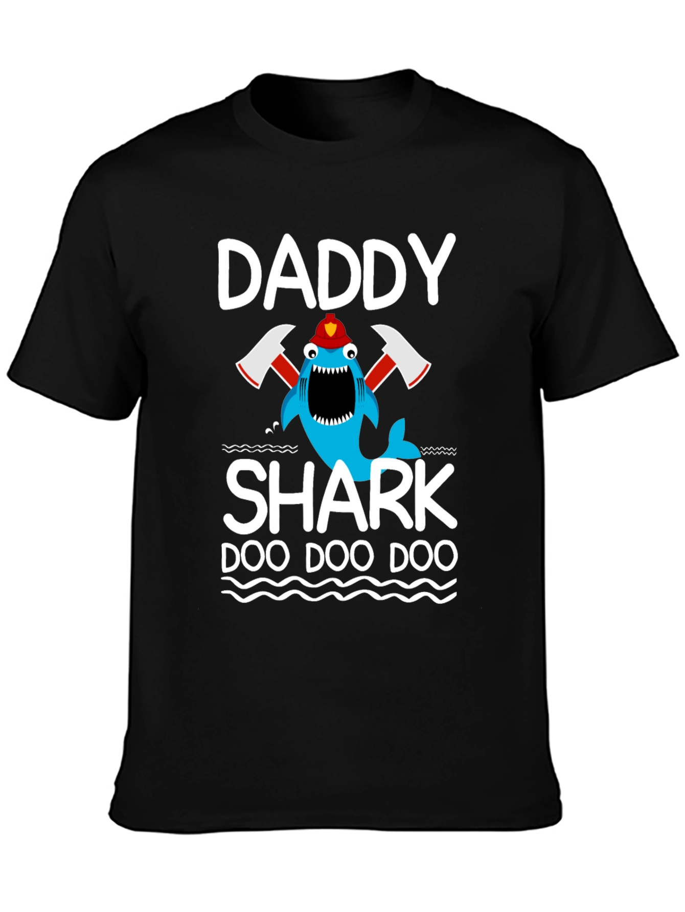 Daddy Shark Firefighter T-Shirt