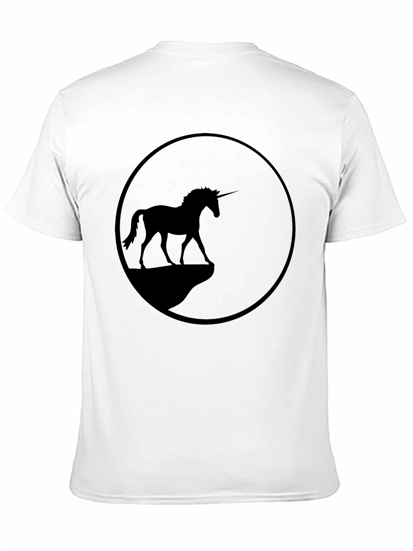 Unicorn Silhouette Graphic Tee - Black