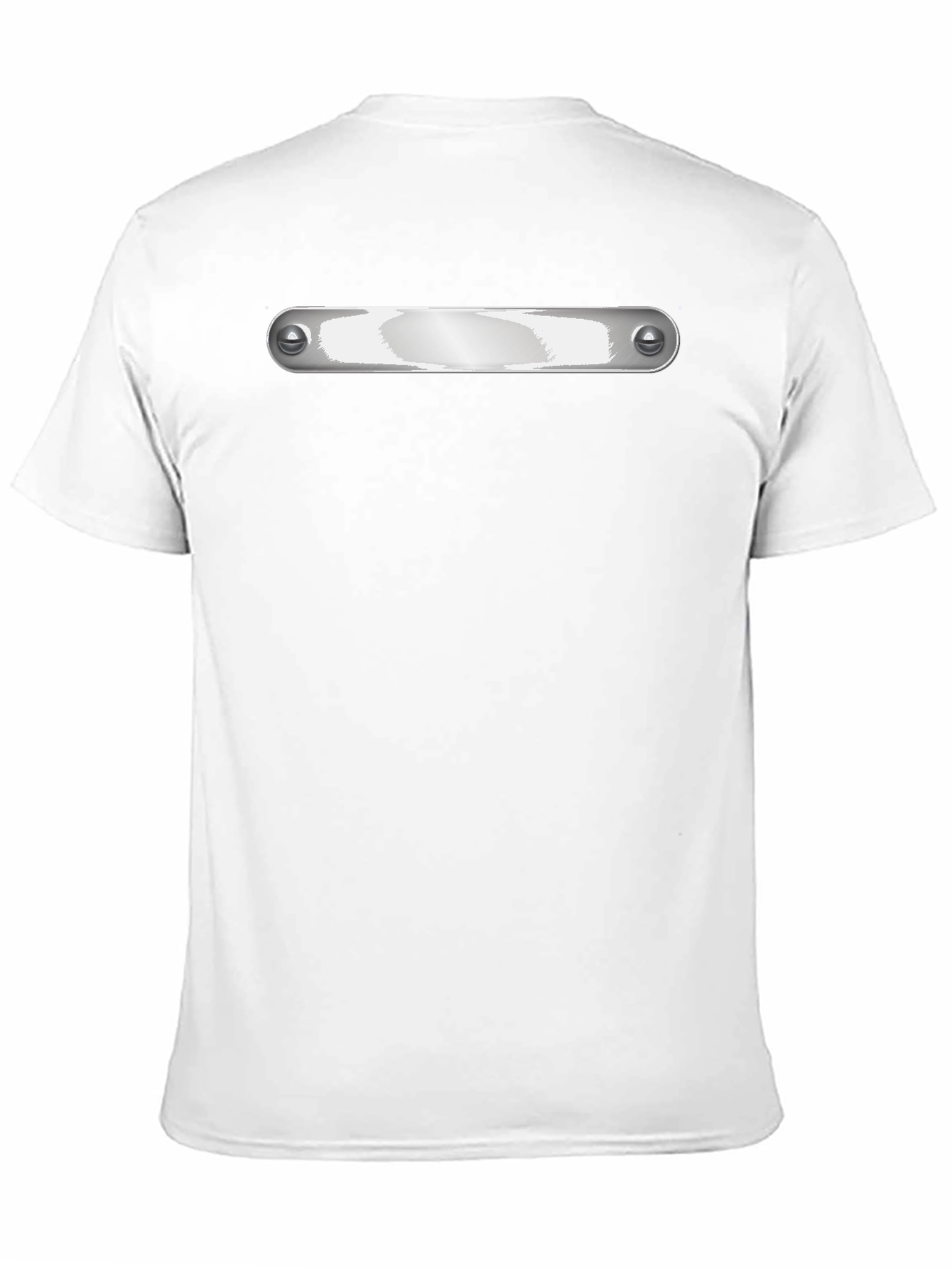 Black Graphic Tee - Metallic Plate Design