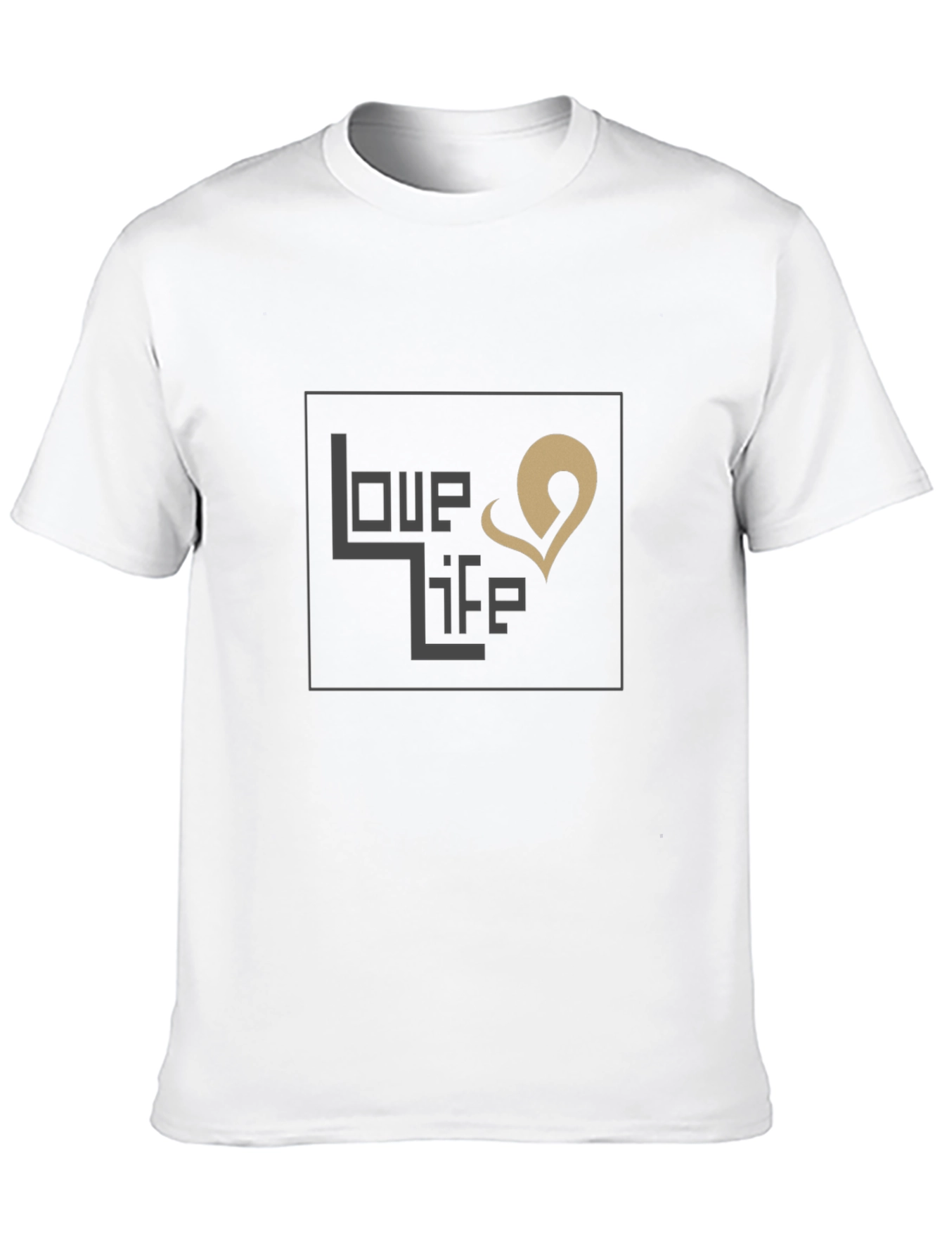 Love Life Graphic Print Black T-Shirt