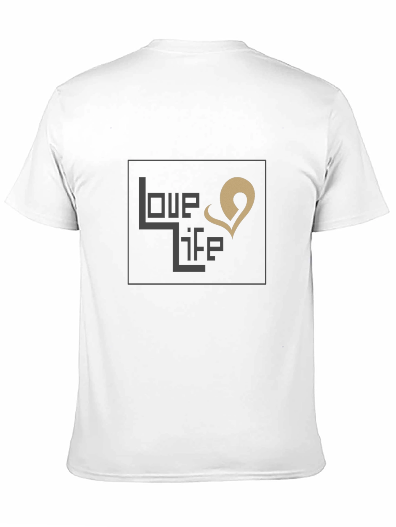Love Life Graphic Print Black T-Shirt