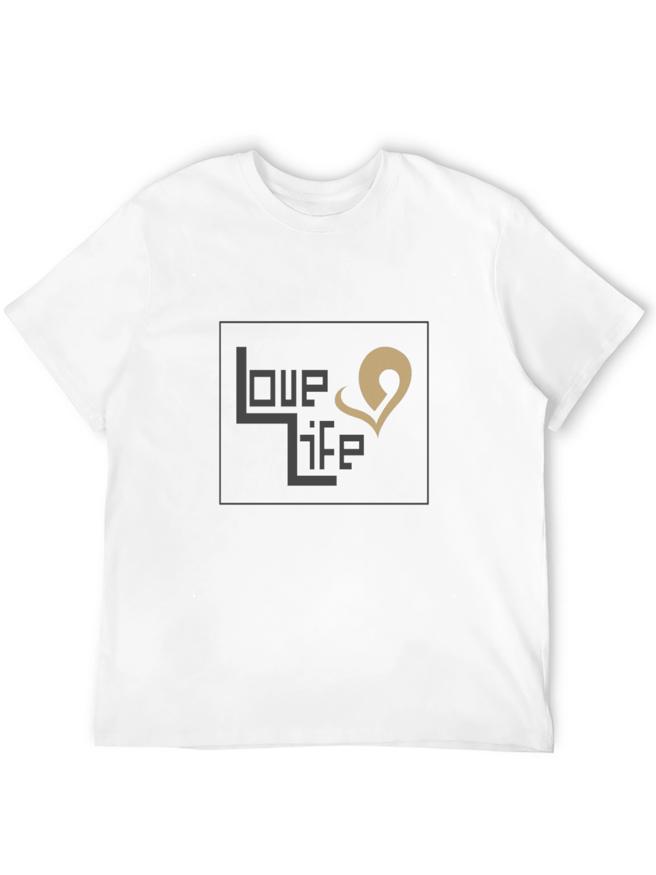 Love Life Graphic Print Black T-Shirt
